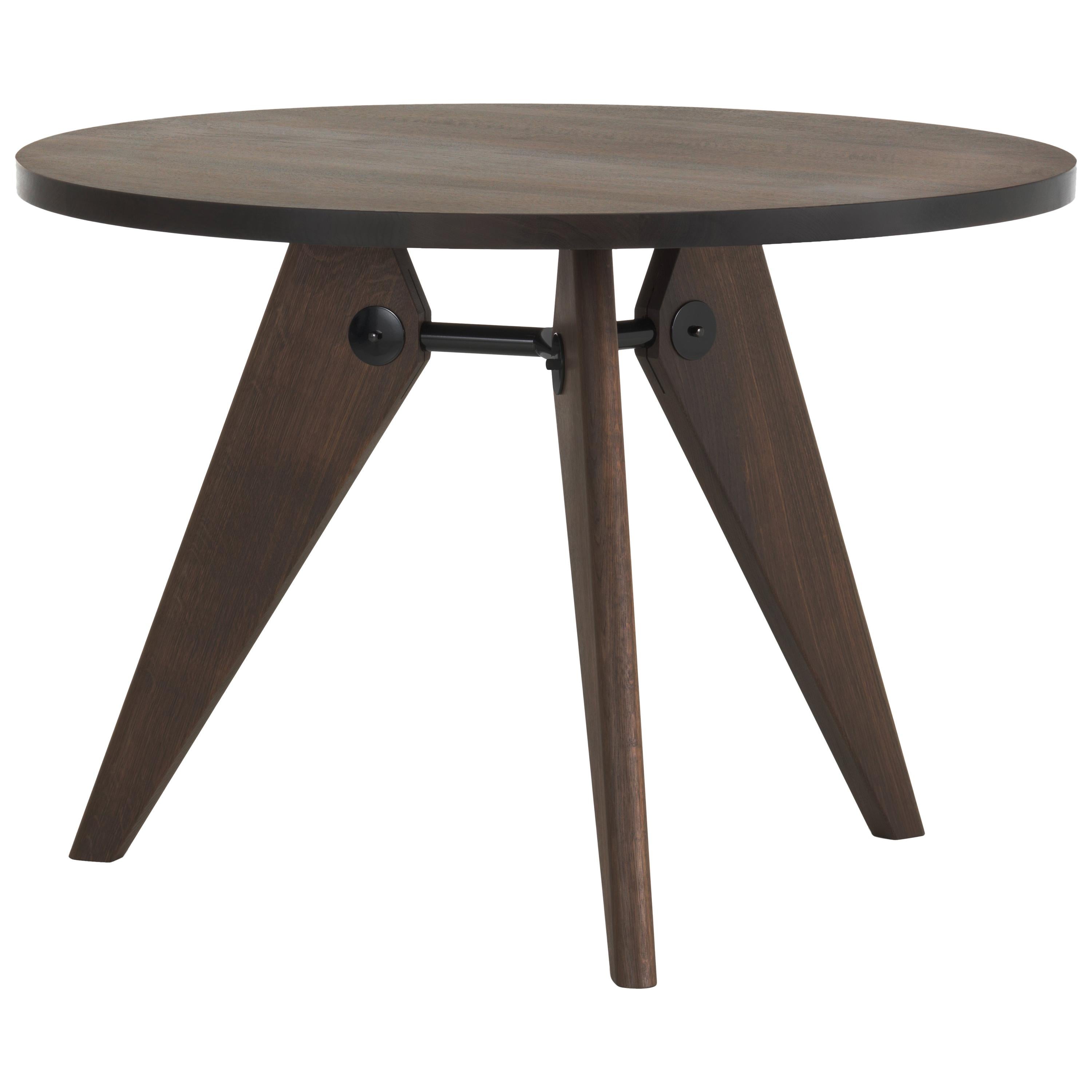 Vitra Guéridon Table in Smoked Oak by Jean Prouvé For Sale