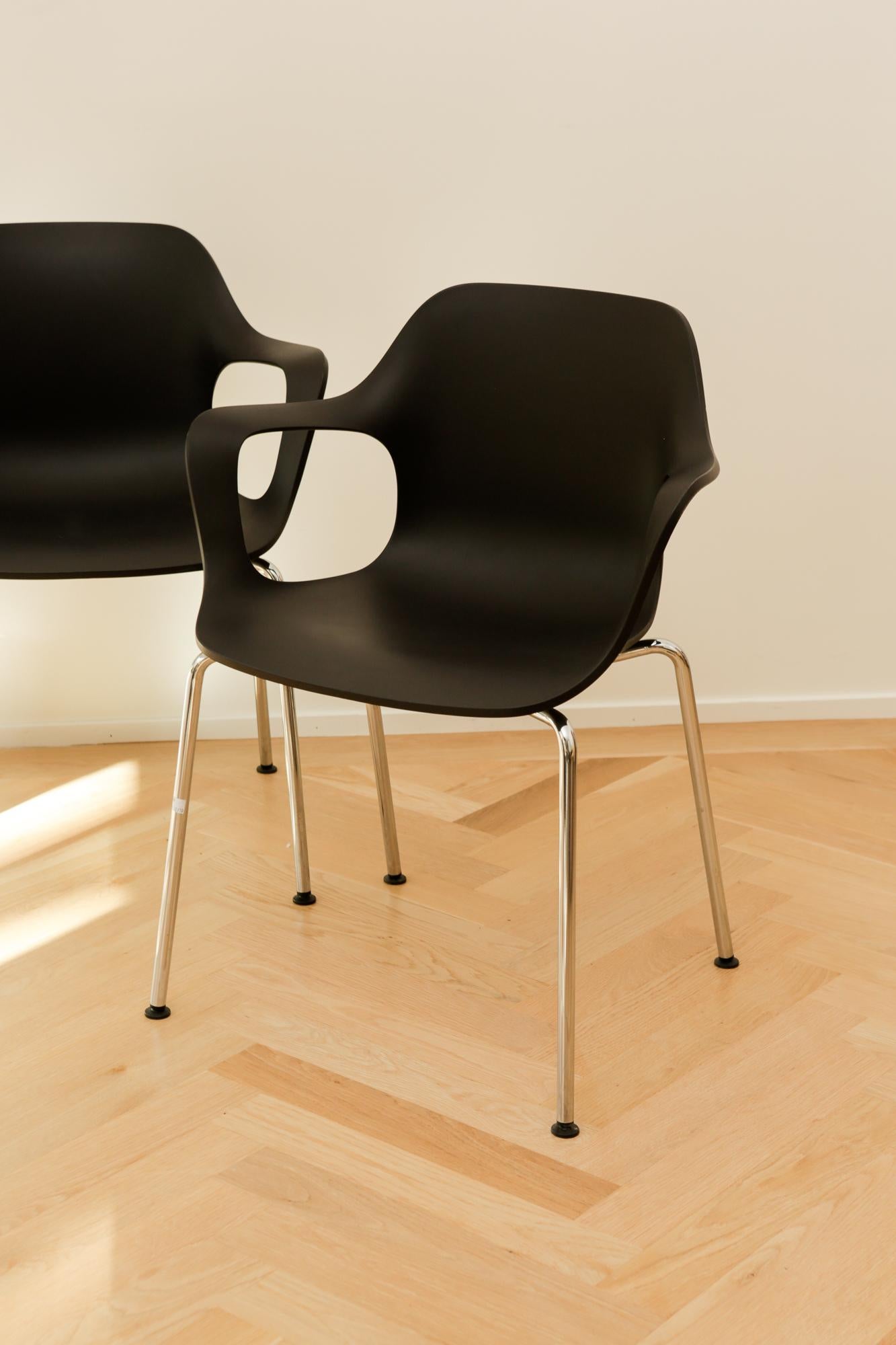 Contemporary Vitra HAL Industrial Modern Stackable Armchairs by Jasper Moreision, As A Pair