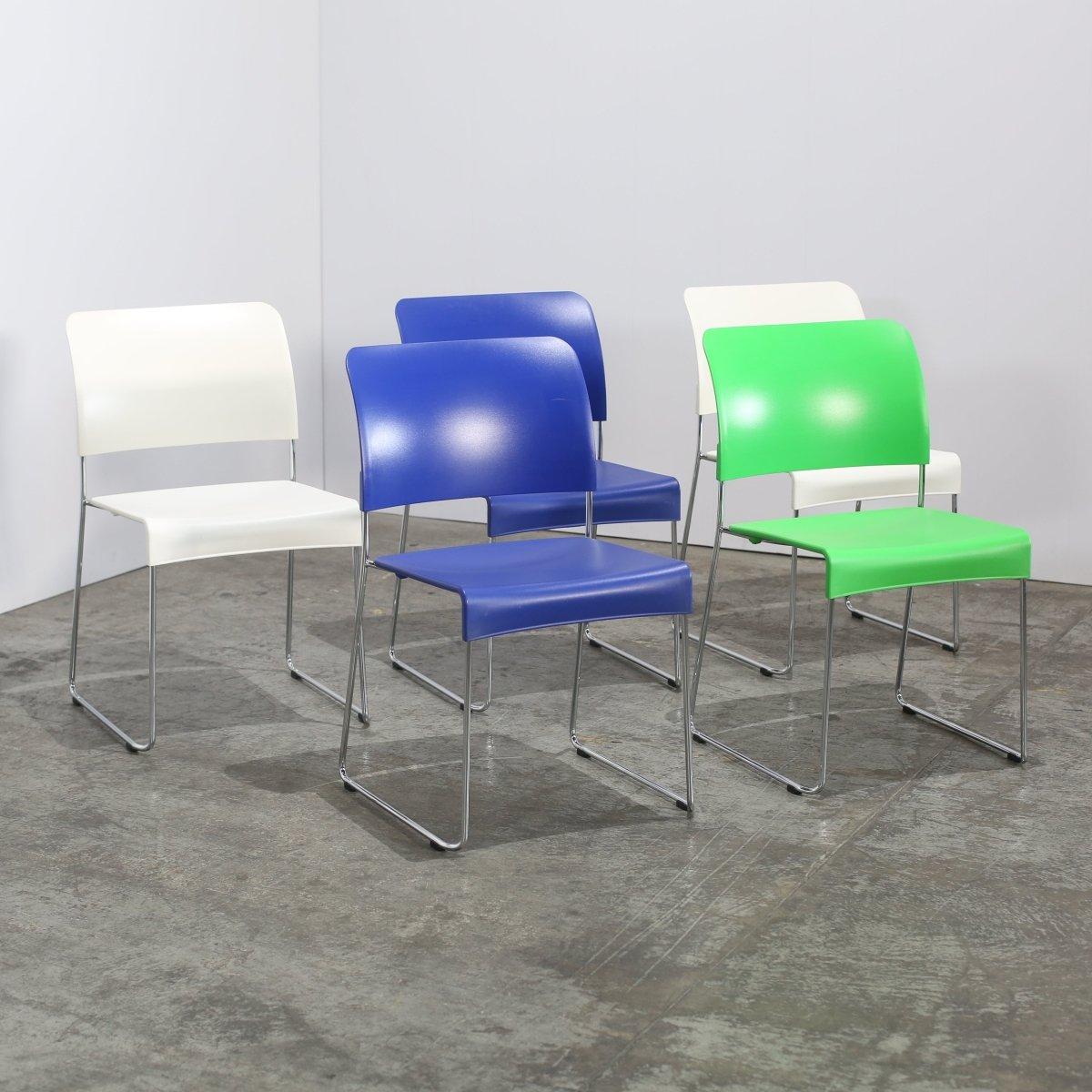 Vitra Hal Sledge Chairs by Jasper Morrison, Set of Five in vendita 3