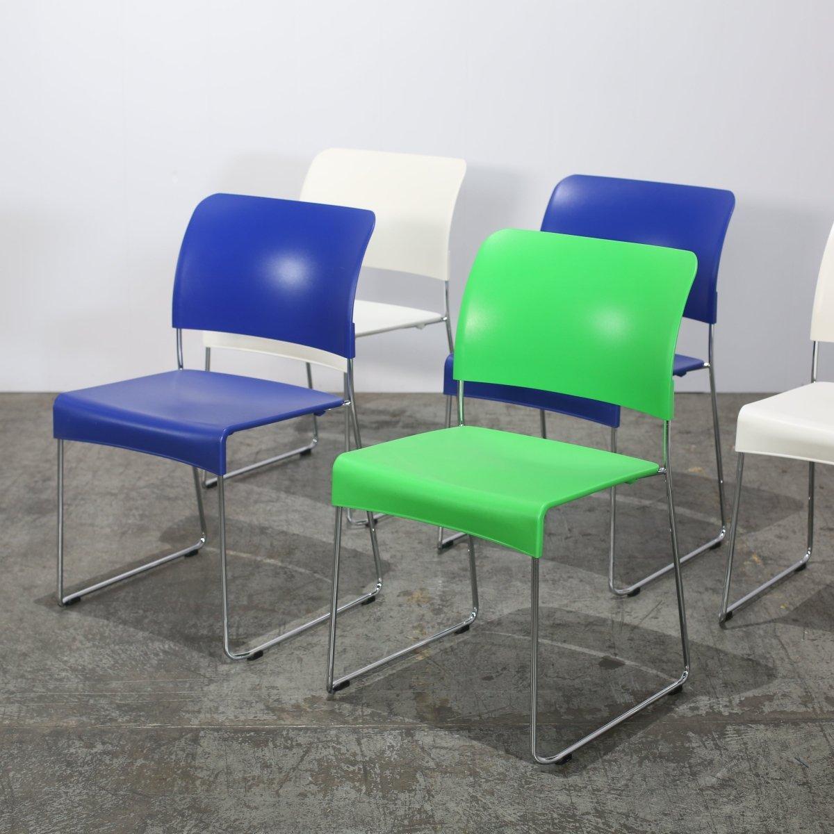 Plastica Vitra Hal Sledge Chairs by Jasper Morrison, Set of Five in vendita