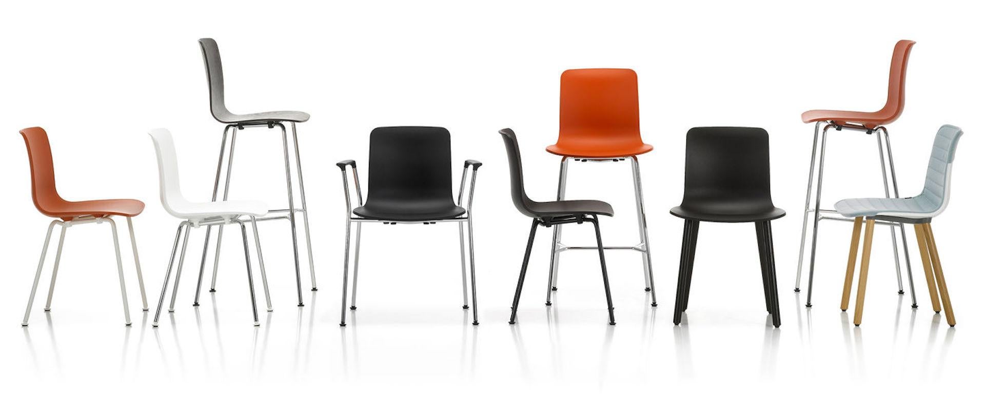 Vitra HAL Studio Chair in Ivory and Poppy Red Hopsak by Jasper Morrison (Schweizerisch) im Angebot