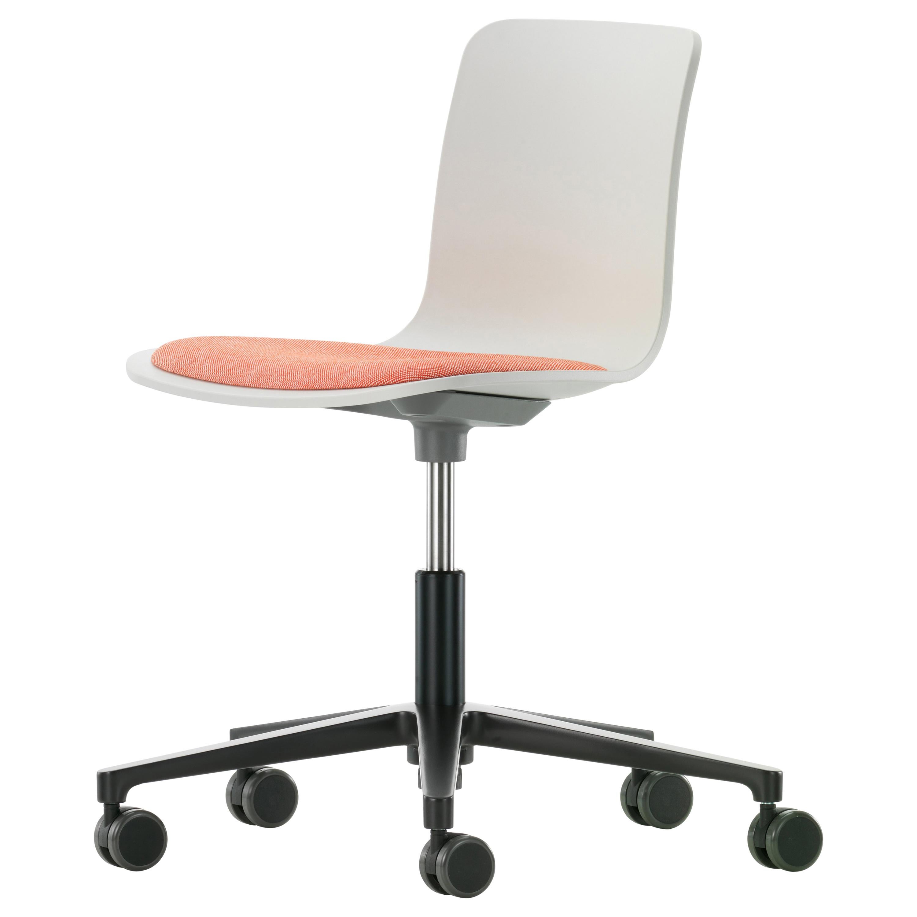 Vitra HAL Studio Chair in Ivory and Poppy Red Hopsak by Jasper Morrison For Sale