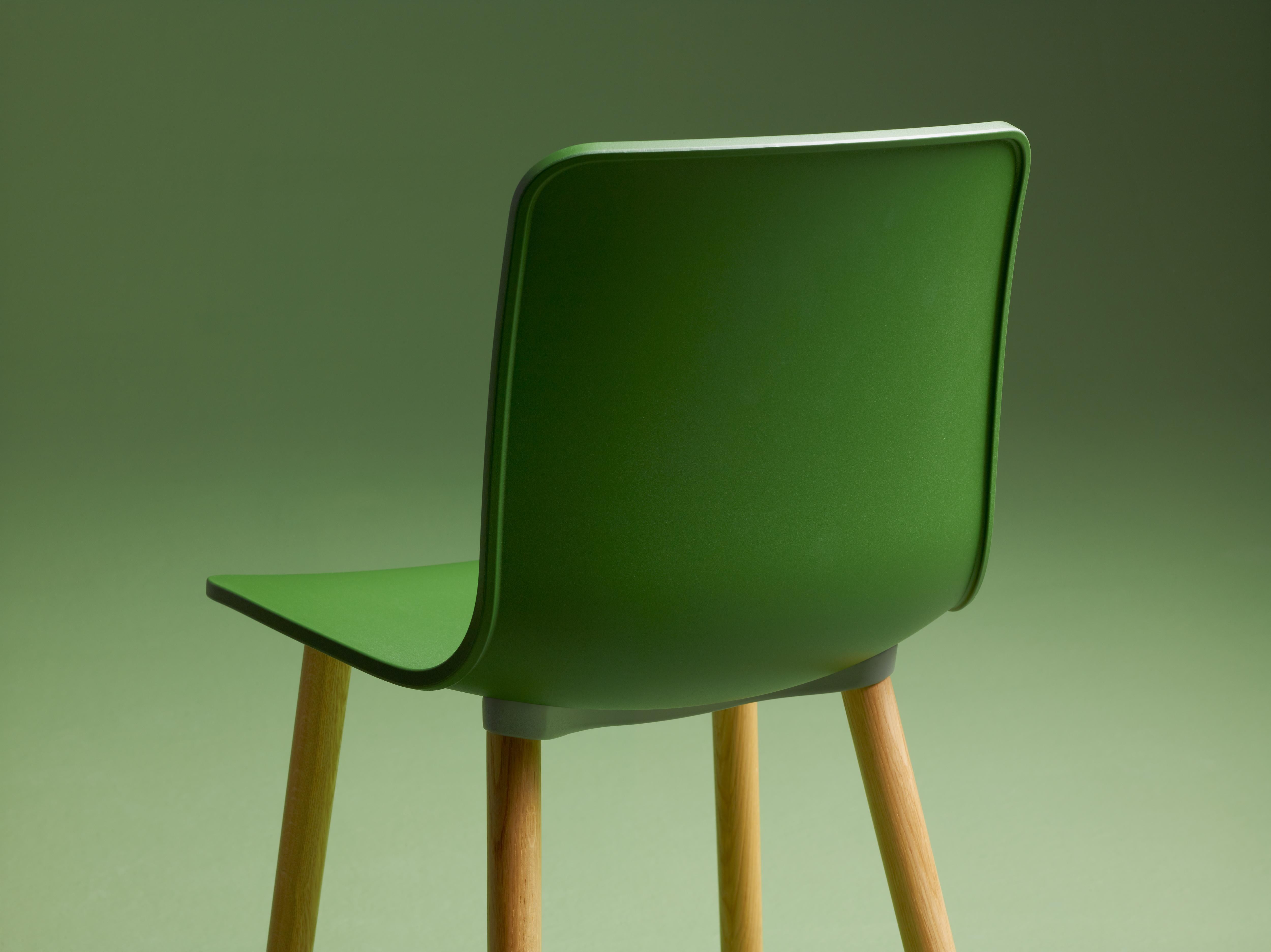 These products are only available in the United States.

The HAL Wood chair by Jasper Morrison is part of the multifaceted HAL family. The striking combination of a plastic seat shell and four-legged wooden base lends the chair its unique character.