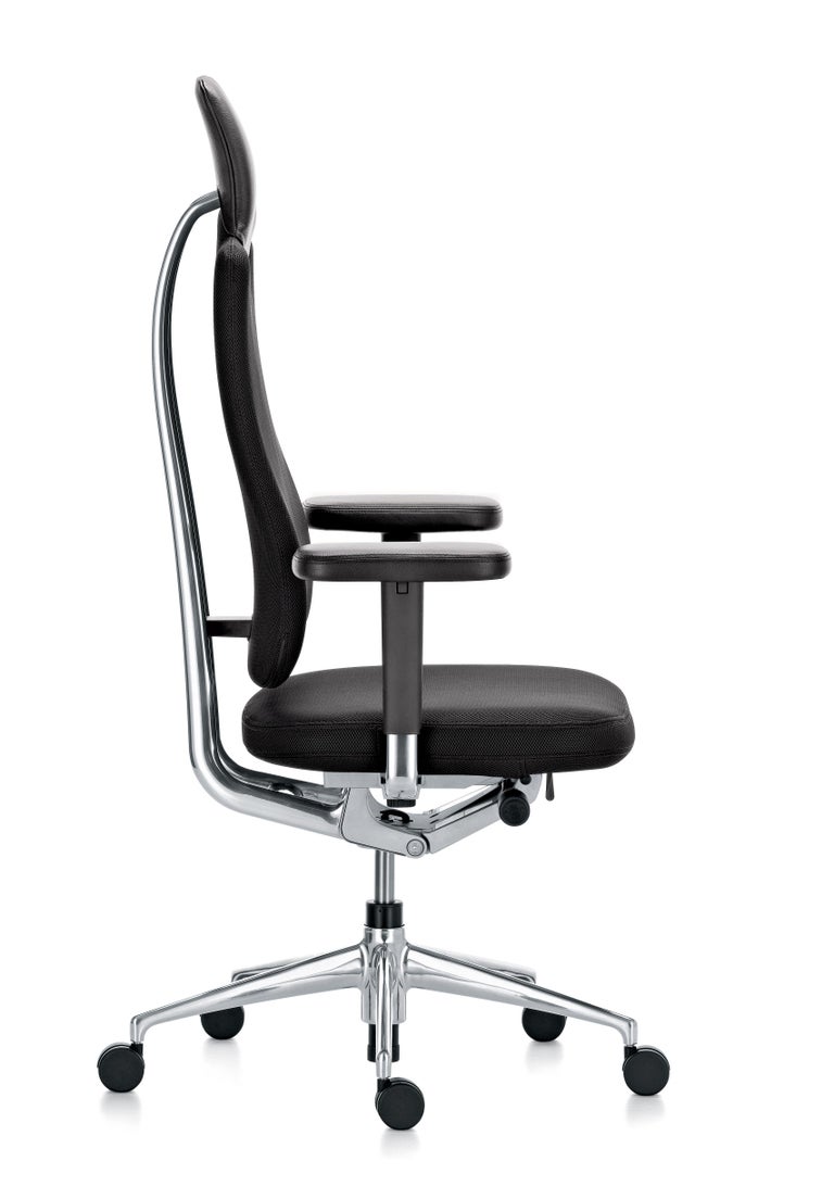 Vitra Headline Office Chair in Black W/ Leather Details, Mario and