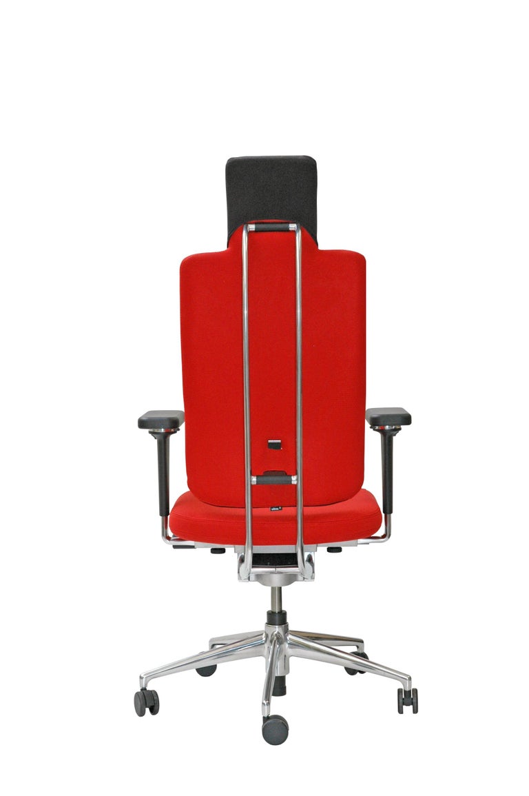 Vitra Headline Office Chair in Red with 3D Armrest by Mario and Claudio