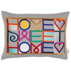 Vitra 'Home Sweet Home' Embroidered Pillow by Alexander Girard