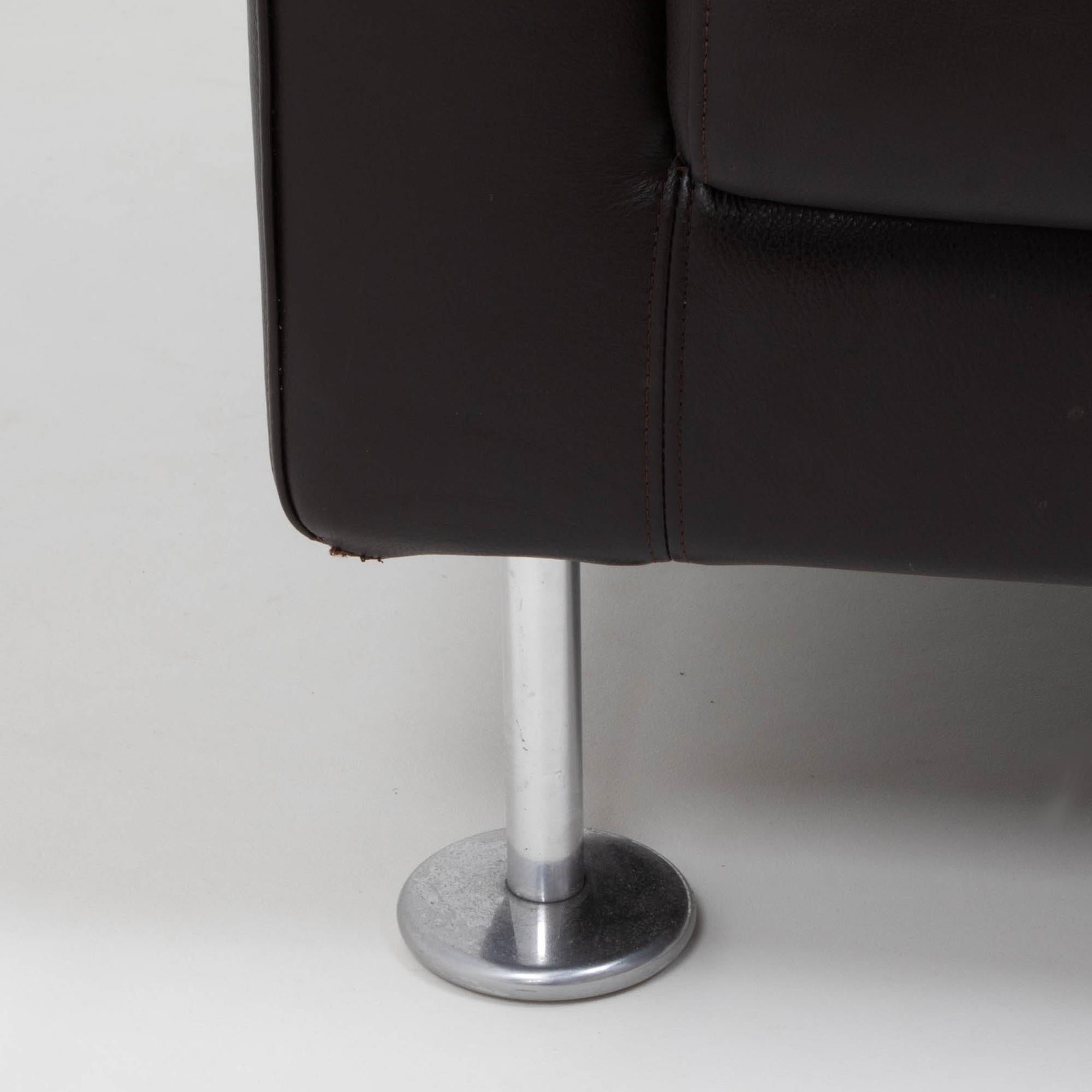Sessel aus Leder von Jasper Morrison Park, 2er-Set im Angebot 3