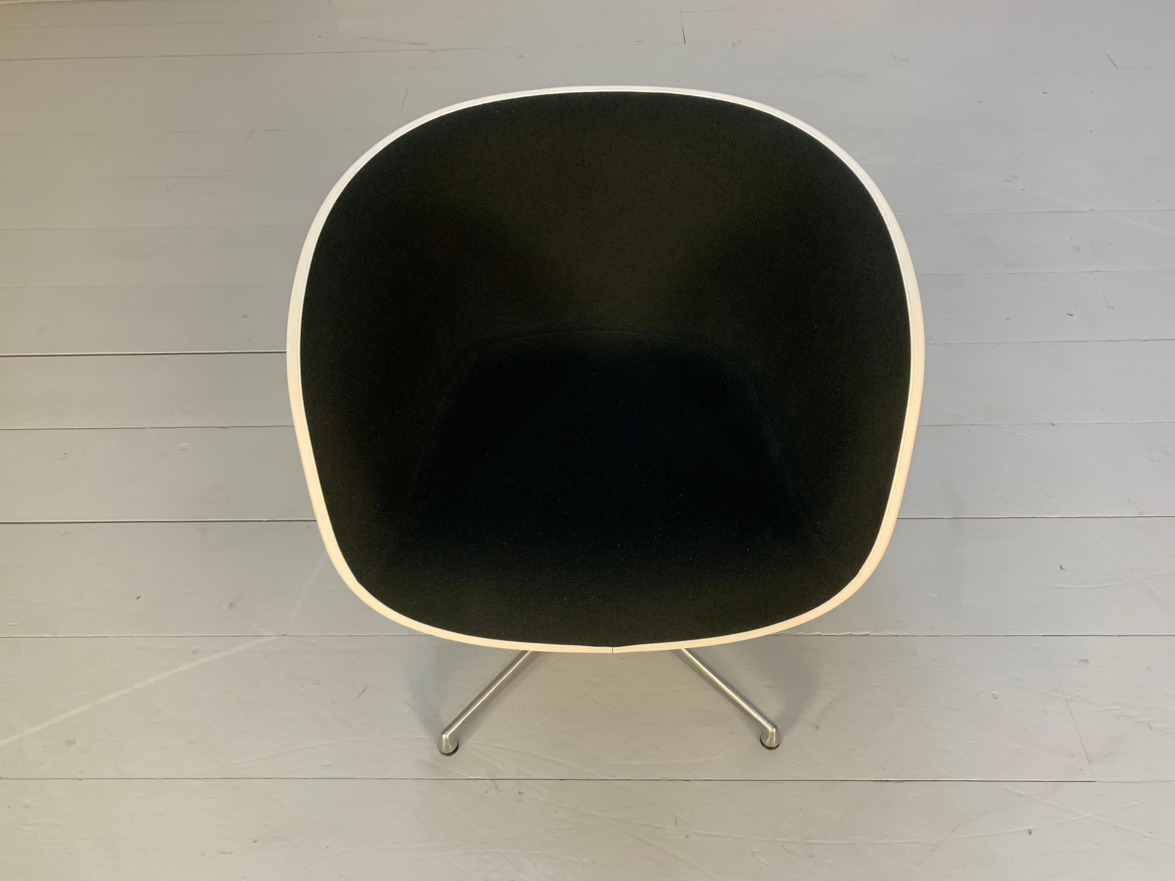 Vitra “La Fonda” Eames Chair & Marble Table in Black Hopsack For Sale 6