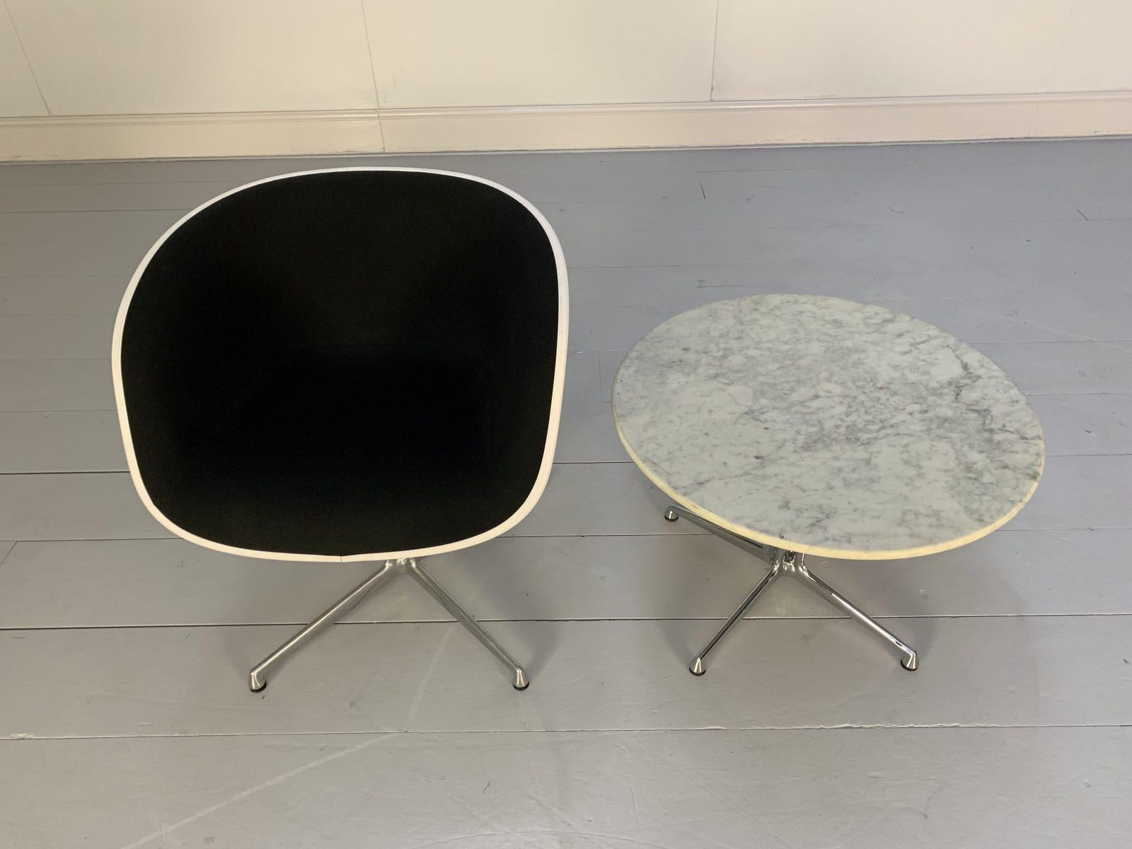 Vitra “La Fonda” Eames Chair & Marble Table in Black Hopsack In Good Condition For Sale In Barrowford, GB