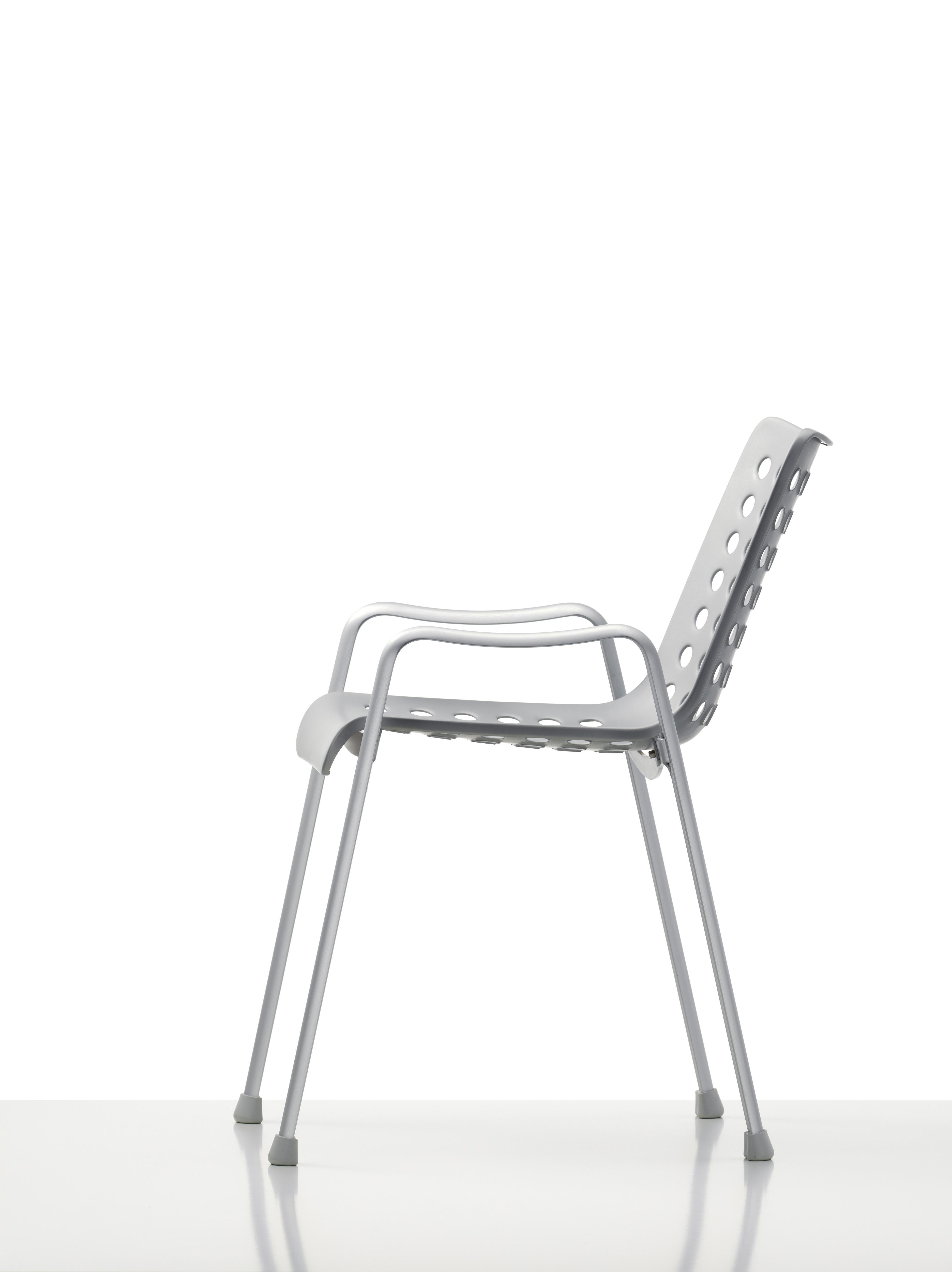 Modern Vitra Landi Chair in Matte Anodized Aluminum by Hans Coray For Sale