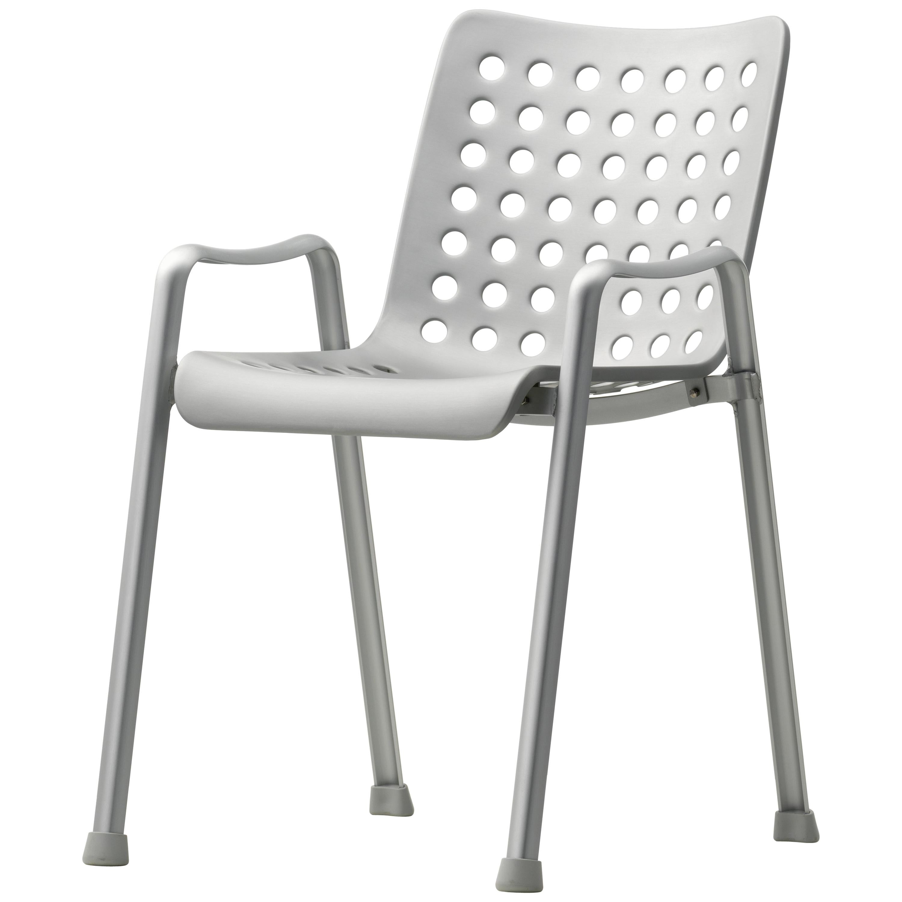 Vitra Landi Chair in Matte Anodized Aluminum by Hans Coray For Sale