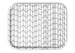 Vitra Large Classic Tray in Black & White Graph Pattern by Alexander Girard