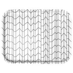 Vitra Large Classic Tray in Black & White Graph Pattern by Alexander Girard
