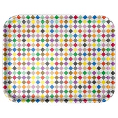 Vitra Large Classic Tray in Multicolor Diamond Pattern by Alexander Girard