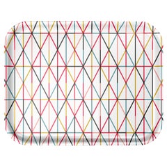 Vitra Large Classic Tray in Multicolor Grid Pattern by Alexander Girard