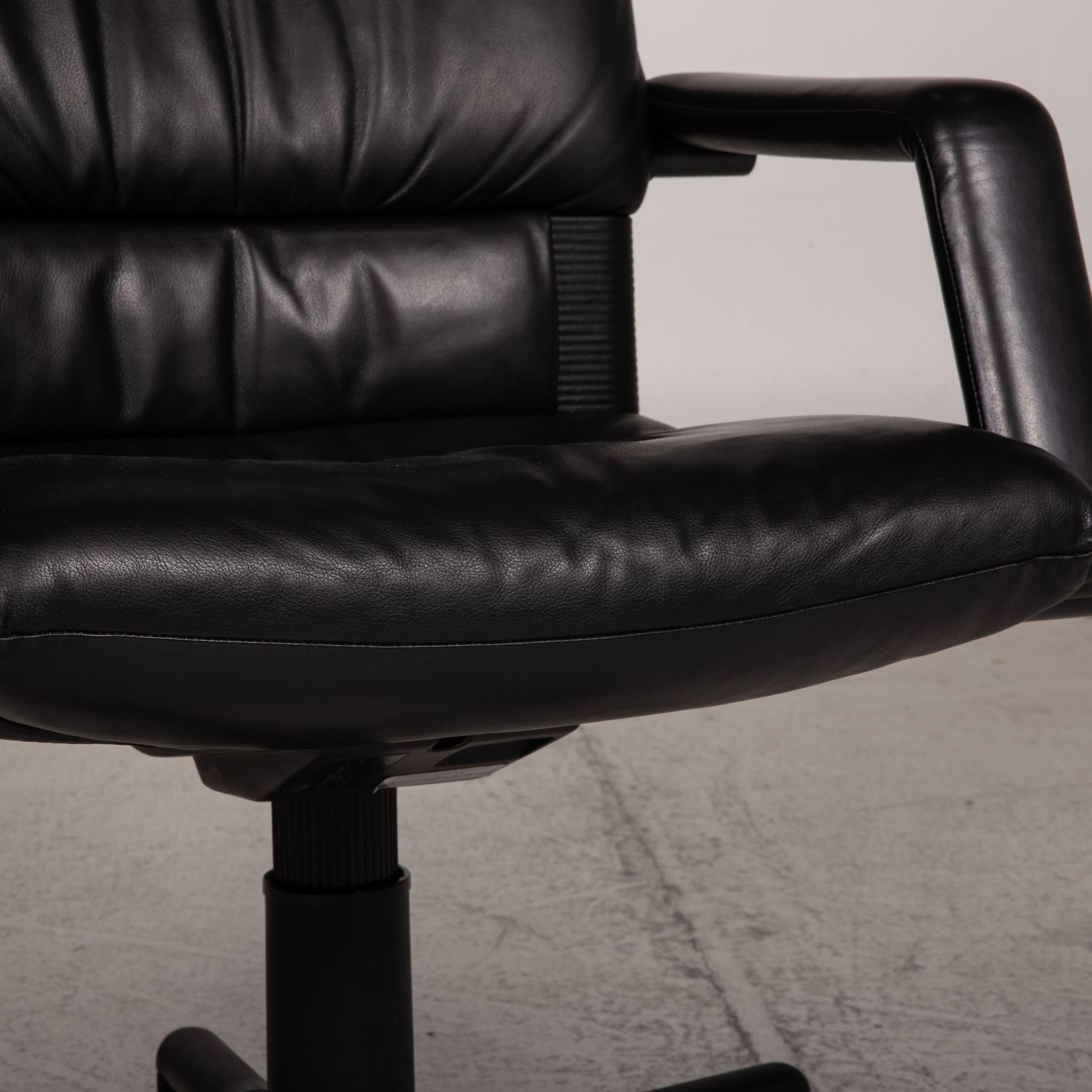 Modern Vitra Leather Chair Black Office Chair For Sale
