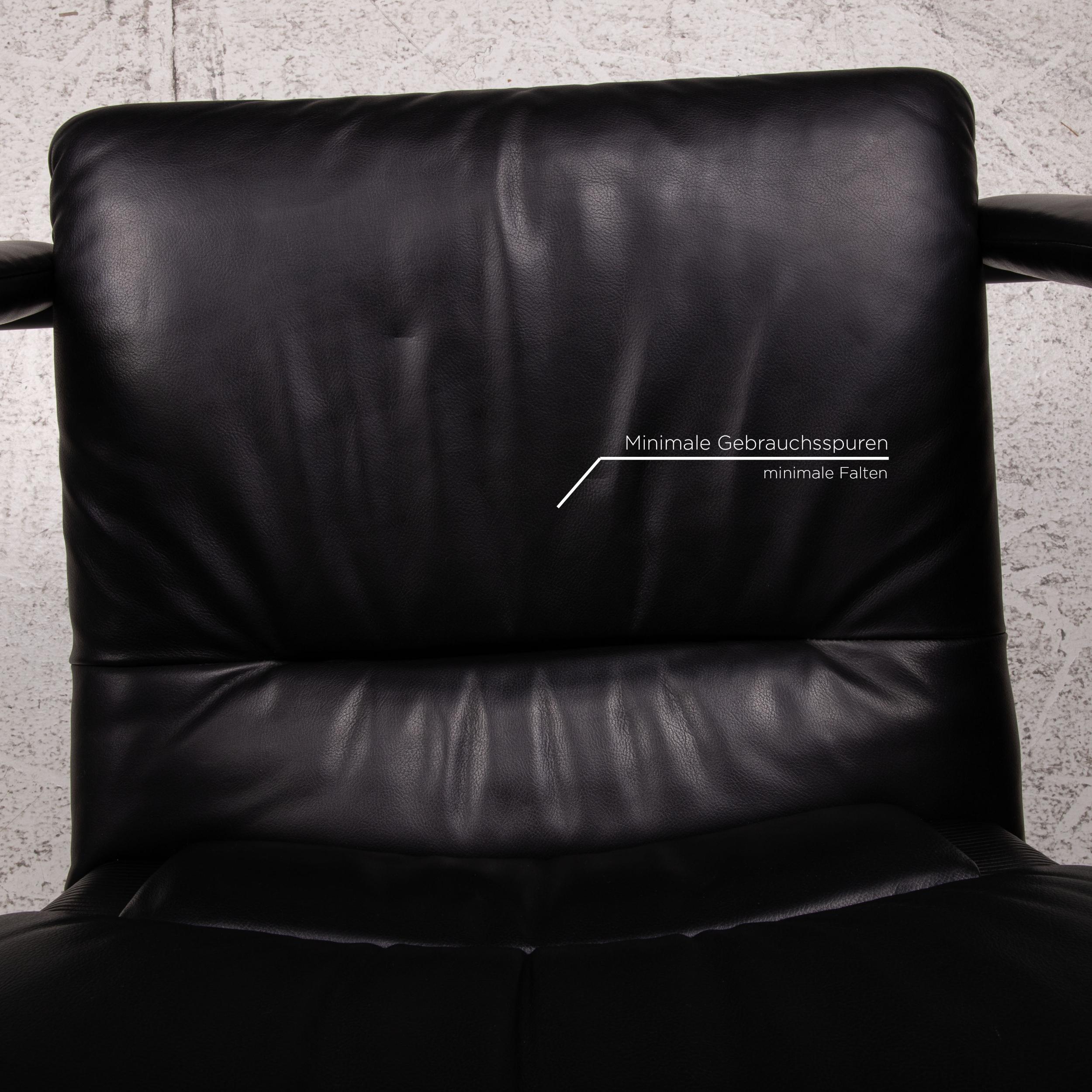 Vitra Leather Chair Black Office Chair In Good Condition For Sale In Cologne, DE