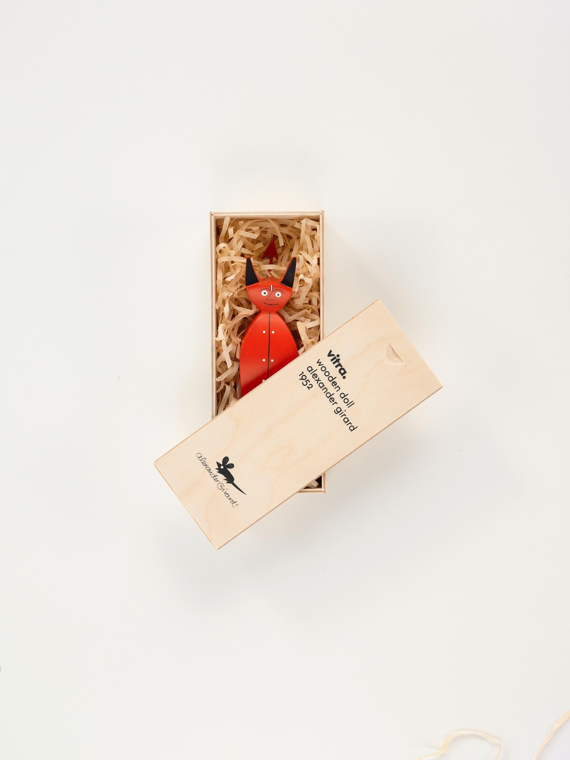 Swiss Vitra Little Wooden Devil by Alexander Girard, 1stdibs Gallery Showroom Sample