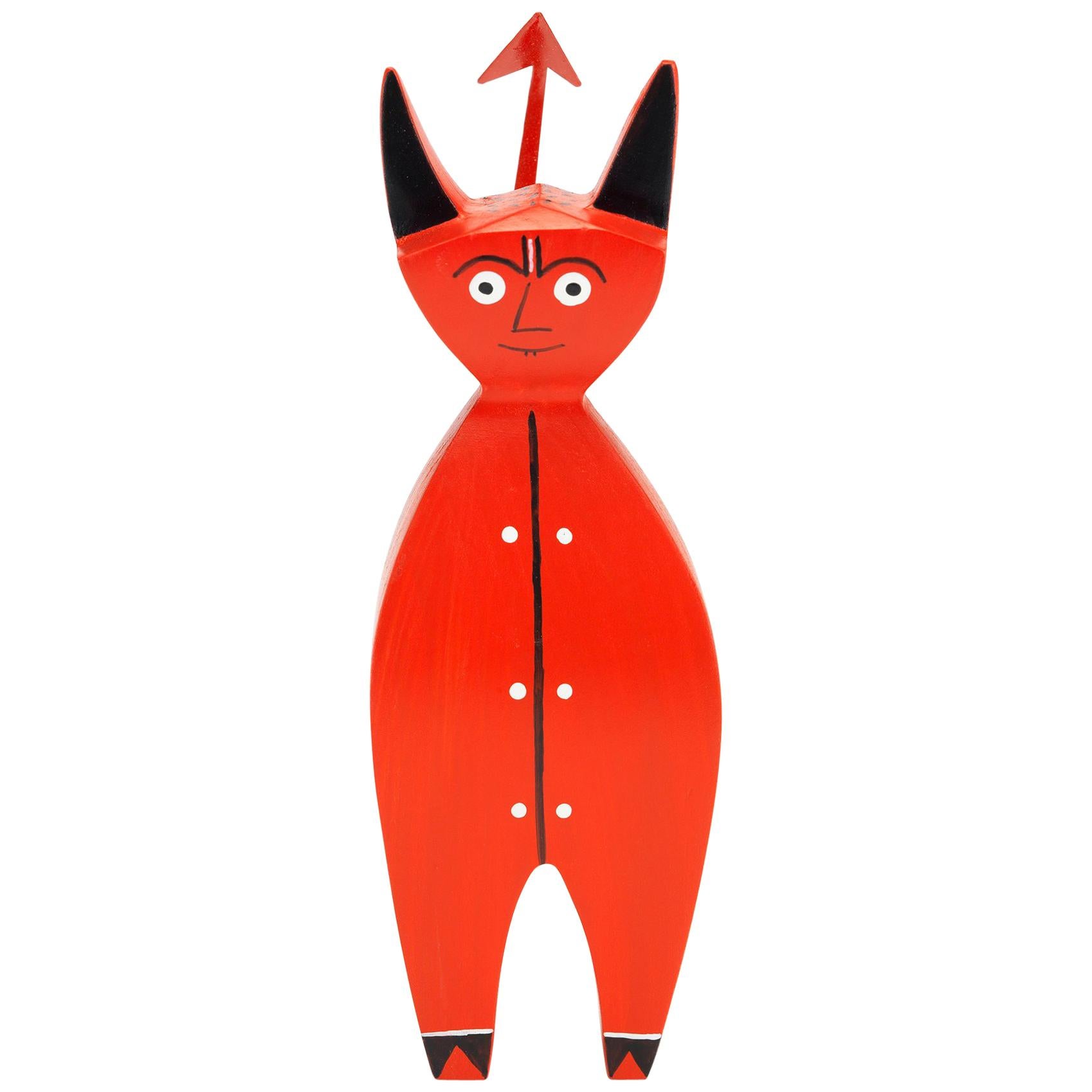 Vitra Little Devil Wooden Doll by Alexander Girard For Sale