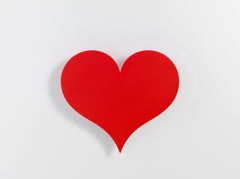 Vitra Little Metal Wall Relief Heart in Red by Alexander Girard