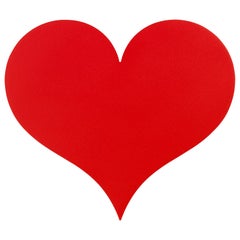 Vitra Little Metal Wall Relief Heart in Red by Alexander Girard