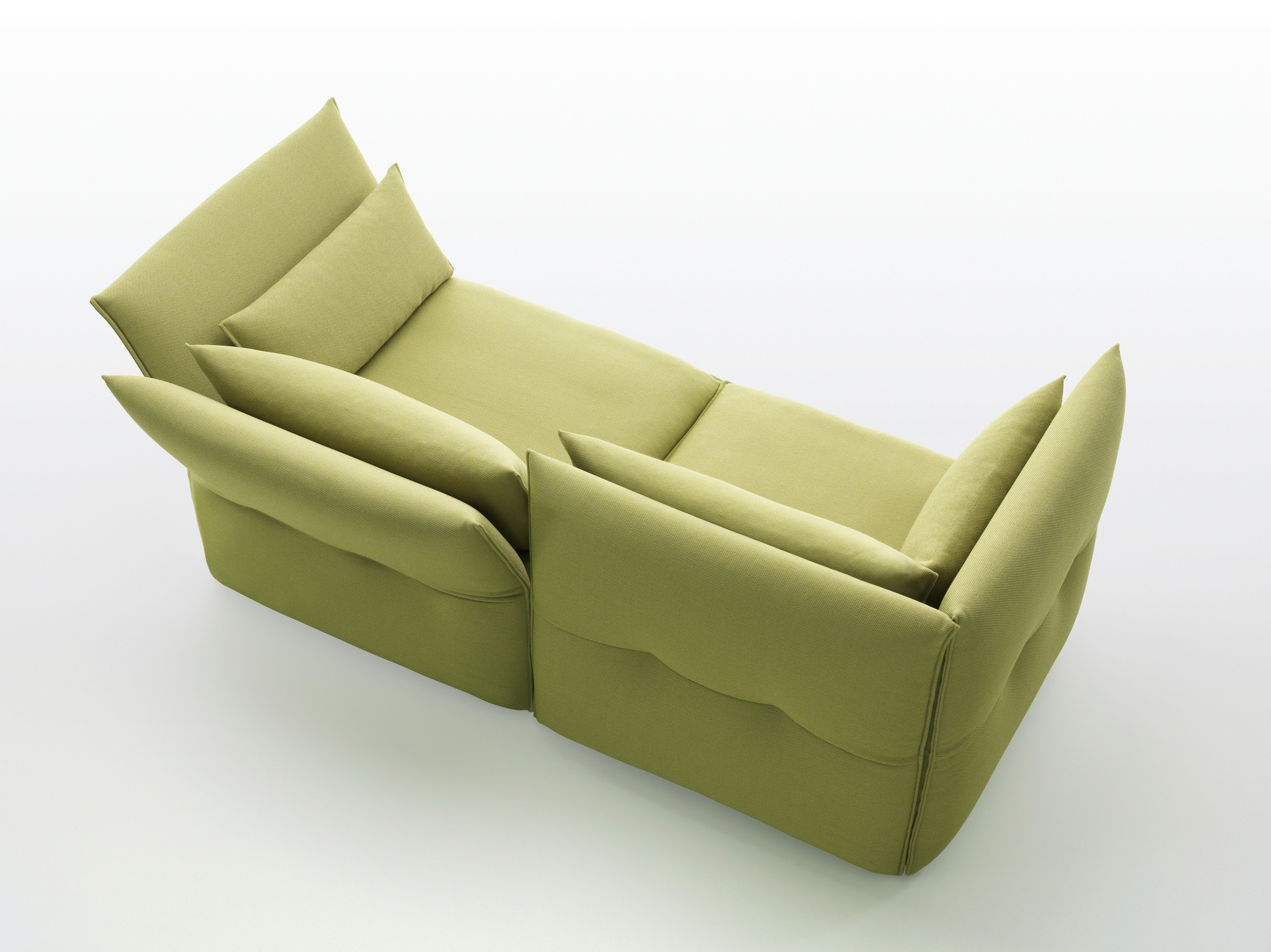 Modern Vitra Mariposa 2 1/2-Seat Sofa in Sand Avocado by Edward Barber & Jay Osgerby For Sale