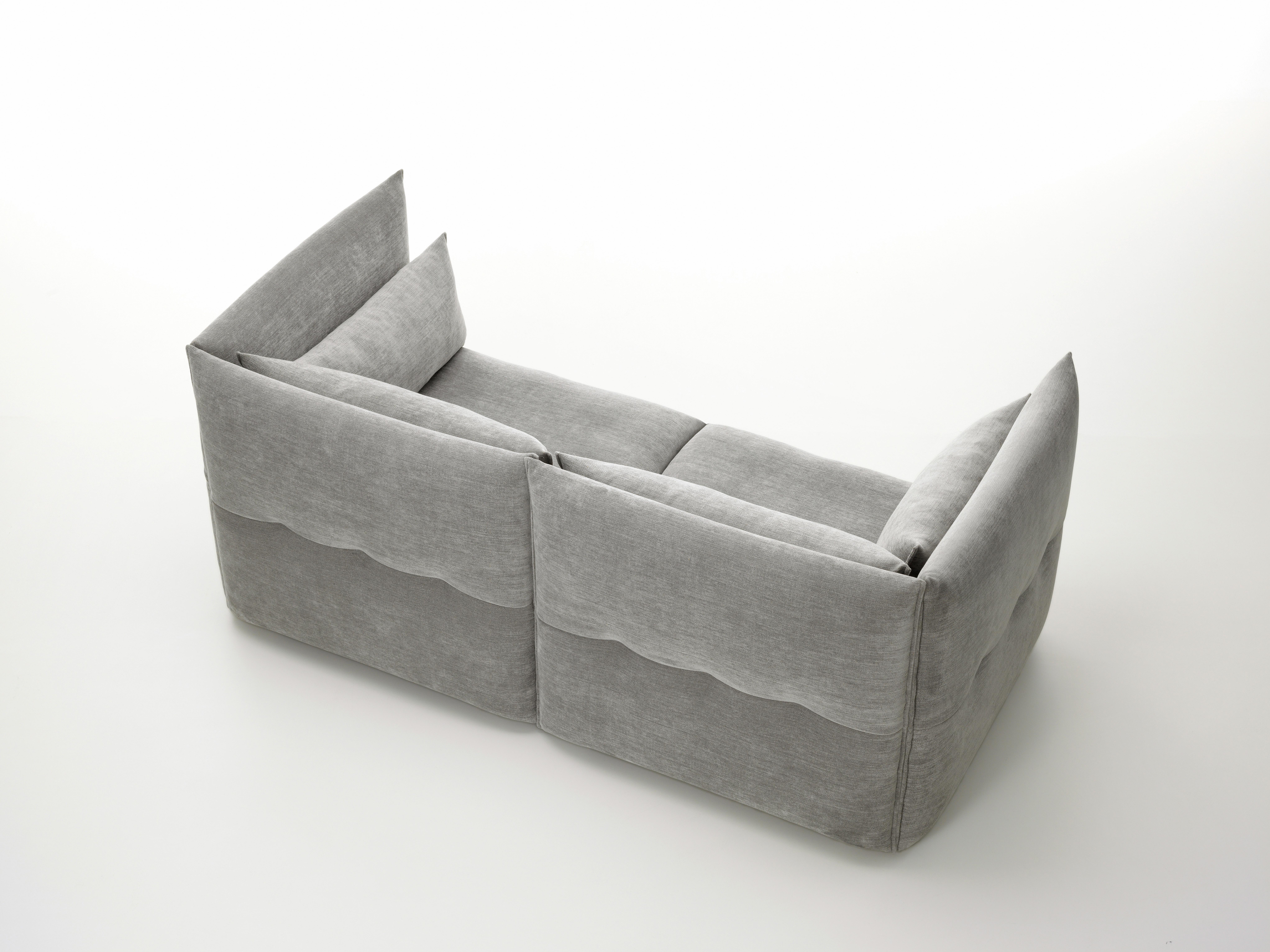 Contemporary Vitra Mariposa 2 1/2-Seat Sofa in Silver Grey by Edward Barber & Jay Osgerby For Sale