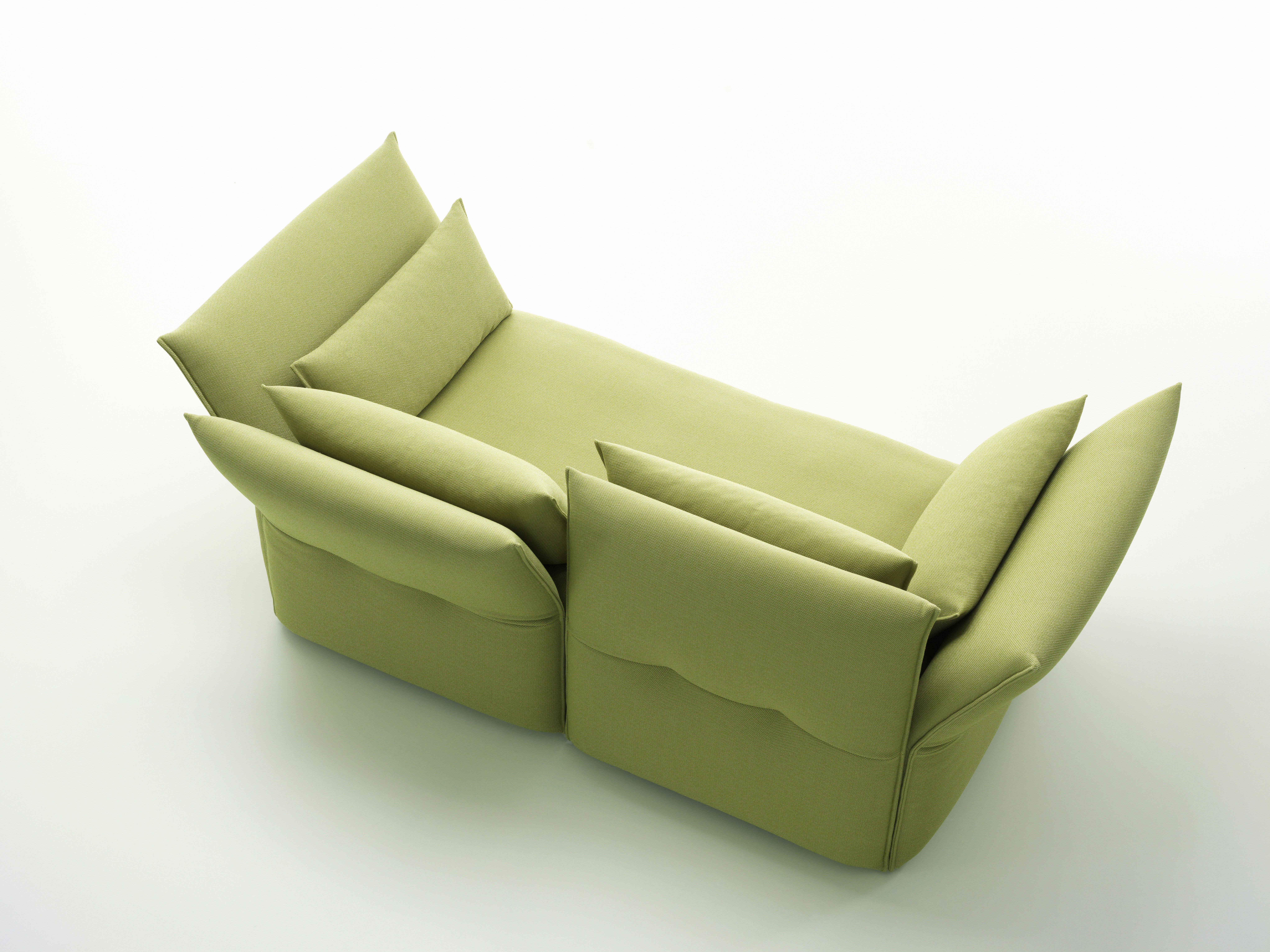 Swiss Vitra Mariposa 2-Seat Sofa in Sand & Avocado Credo by Edward Barber & Jay For Sale