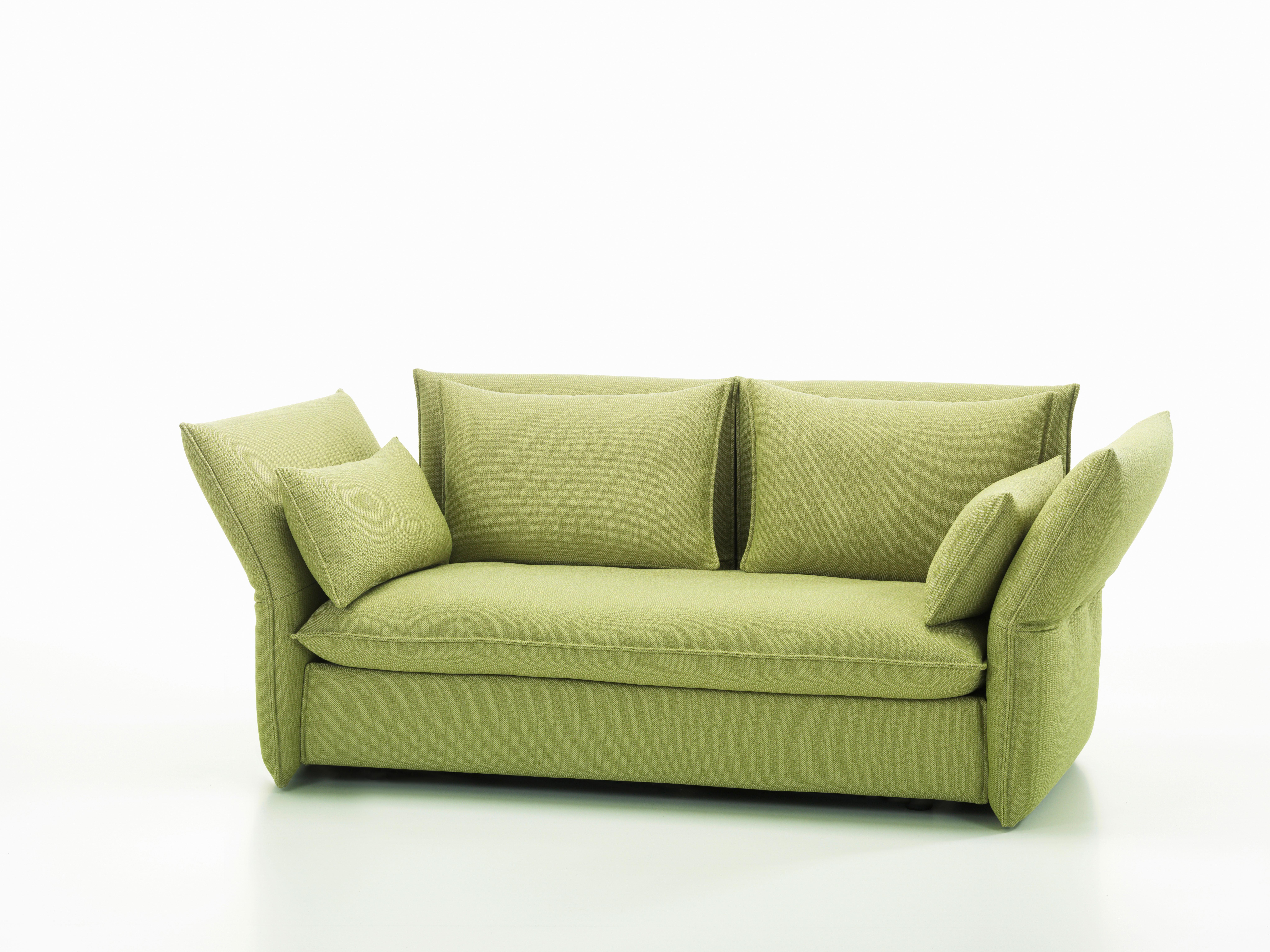 Metal Vitra Mariposa 2-Seat Sofa in Sand & Avocado Credo by Edward Barber & Jay For Sale