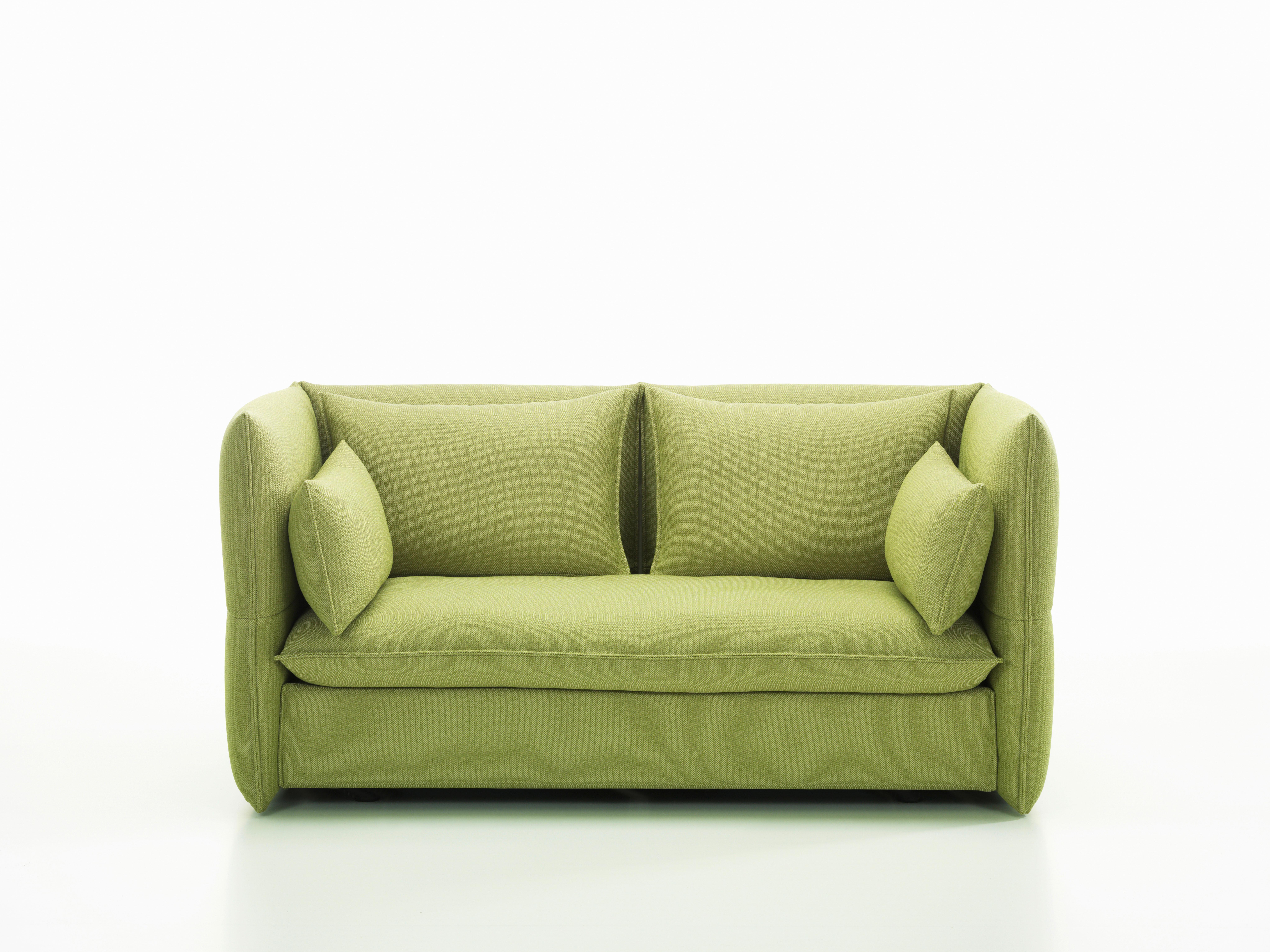 Vitra Mariposa 2-Seat Sofa in Sand & Avocado Credo by Edward Barber & Jay For Sale 1