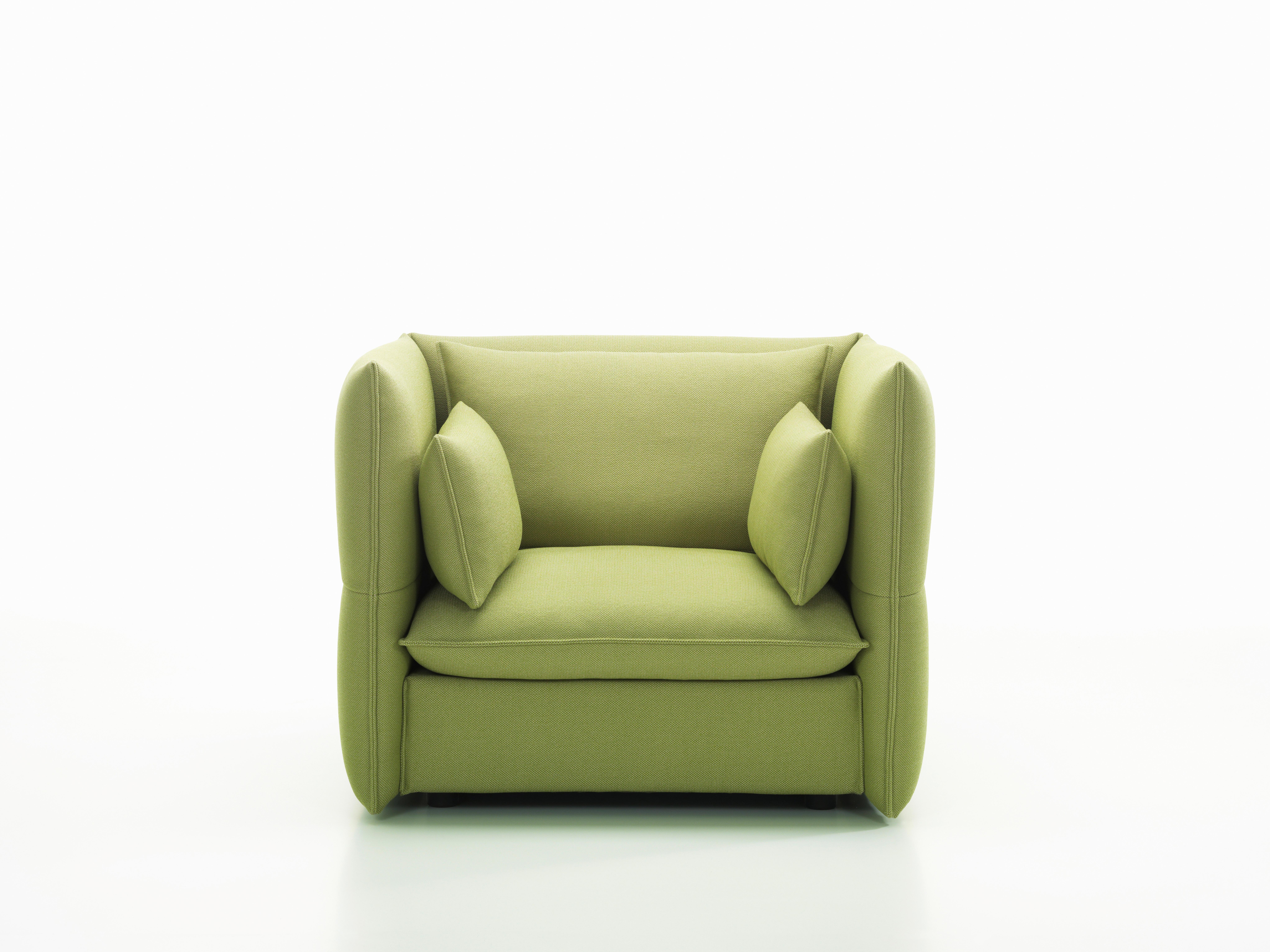 Vitra Mariposa Loveseat in Sand & Avocado Credo by Edward Barber & Jay Osgerby In New Condition For Sale In New York, NY