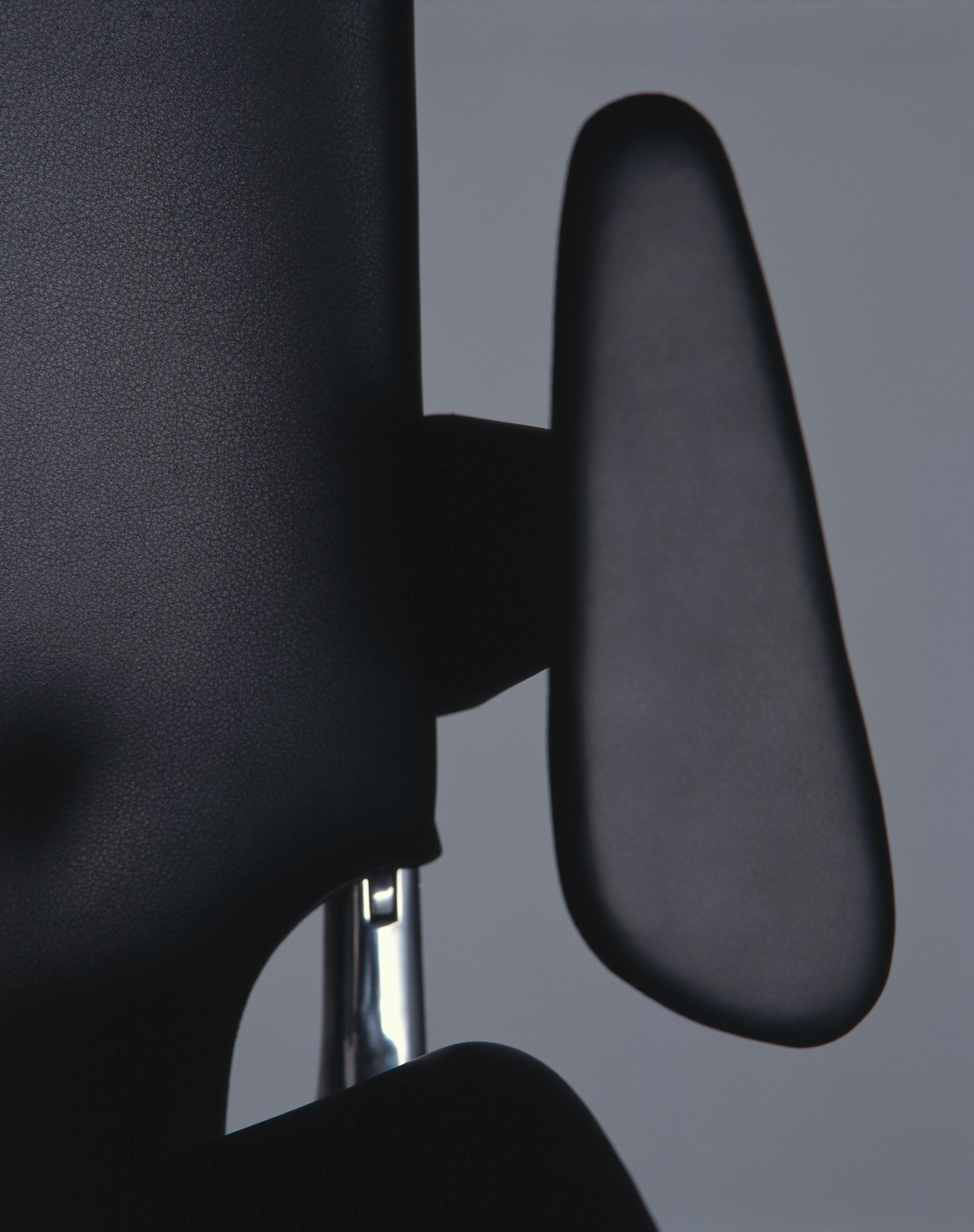 Vitra Meda-Stuhl aus schwarzem Leder von Alberto Meda 4