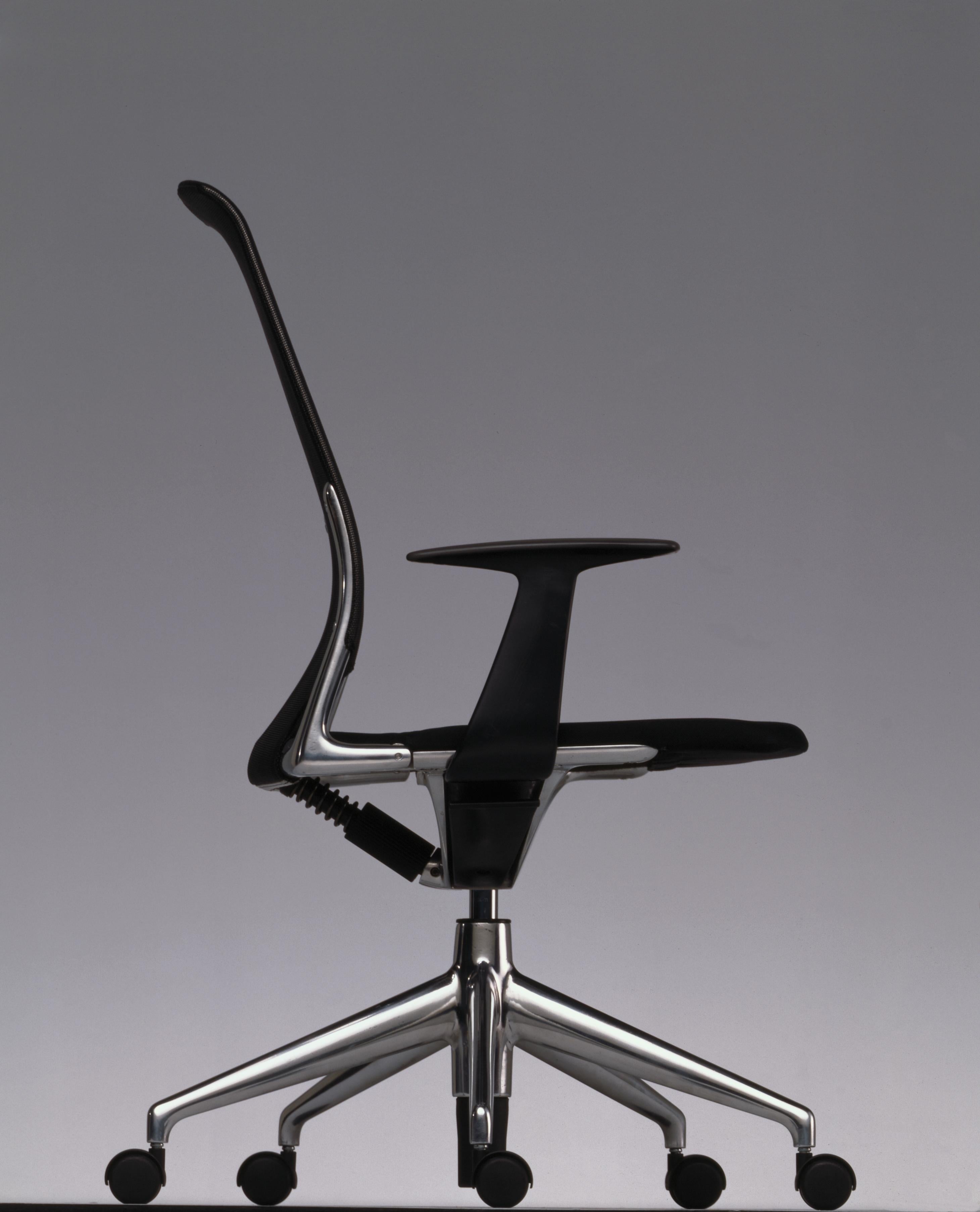 Vitra Meda-Stuhl aus schwarzem Leder von Alberto Meda (Moderne)