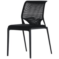 Vitra MedaSlim Chair in Nero Nova and Nero Netline by Alberto Meda