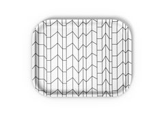 Vitra Medium Classic Tray in Black & White Graph Pattern by Alexander Girard