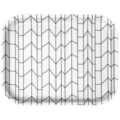 Vitra Medium Classic Tray in Black & White Graph Pattern by Alexander Girard