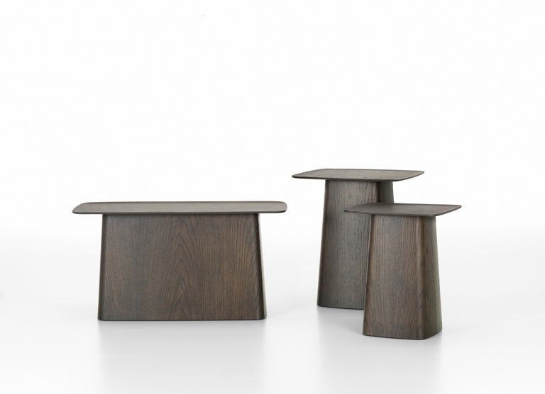 Vitra Medium Wooden Side Table in Dark Oak by Ronan and Erwan