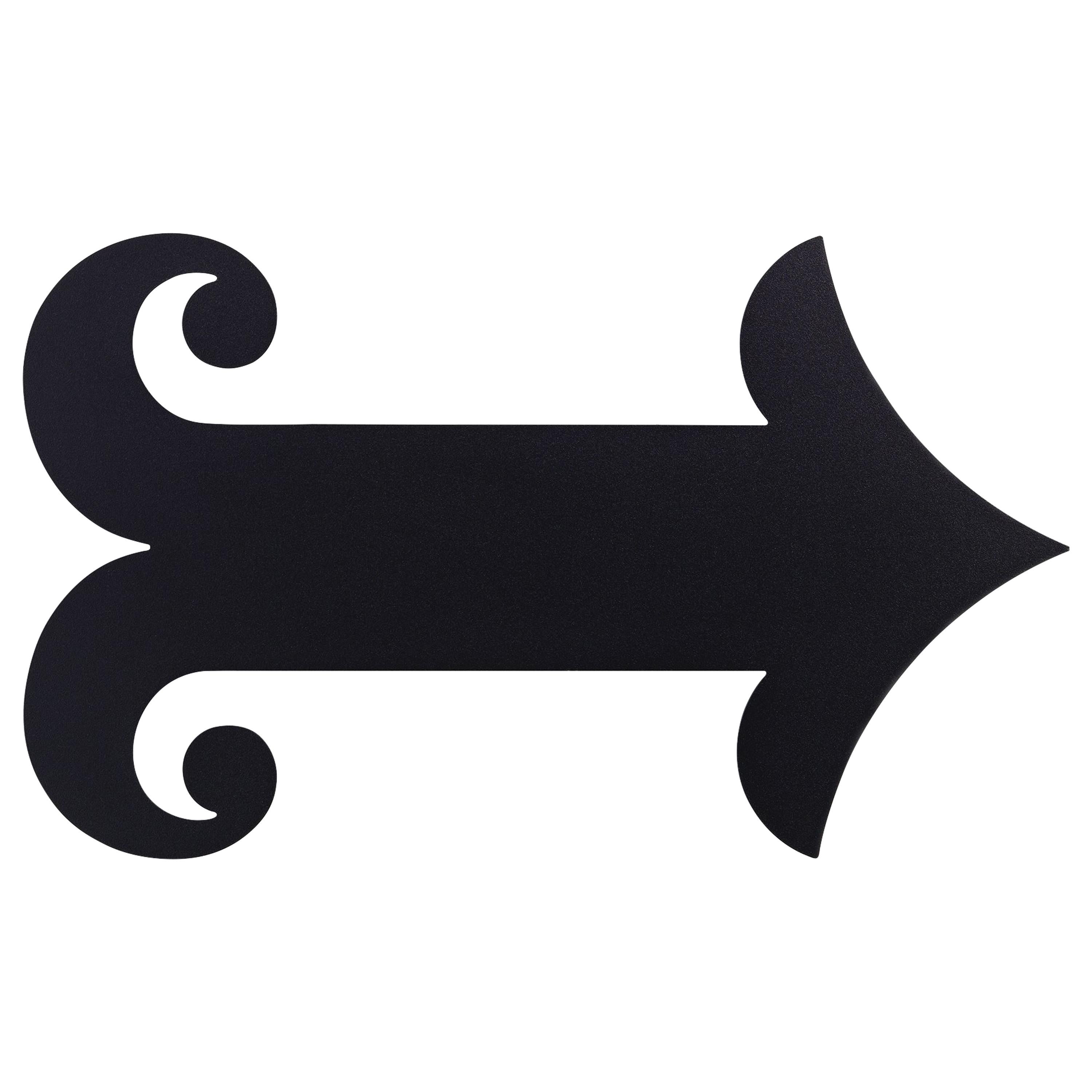 Flèche murale Vitra en métal noir en relief d'Alexander Girard en vente