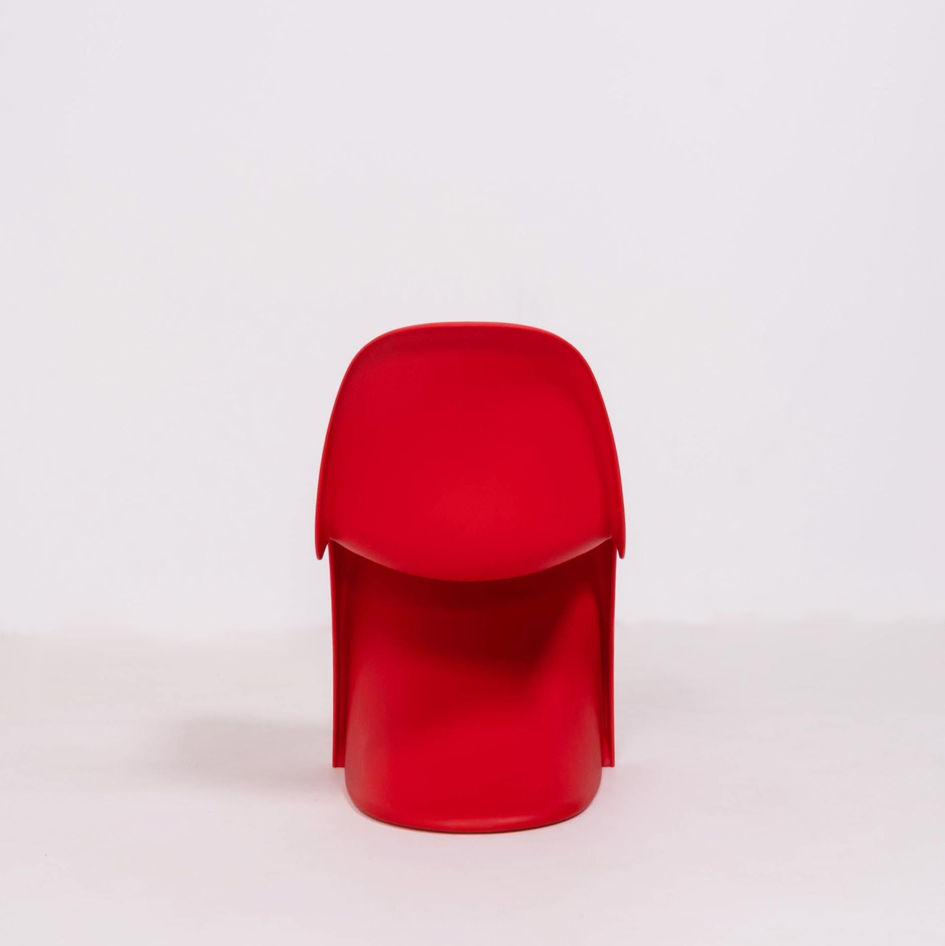 Contemporary Vitra Mid-Century Modern Red Panton Chairs by Verner Panton