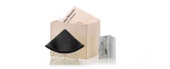 Vitra Miniature Coconut Chair in Black with Chrome Legs by George Nelson
