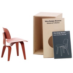 Vitra Miniature DCW Chair in Red by Charles & Ray Eames
