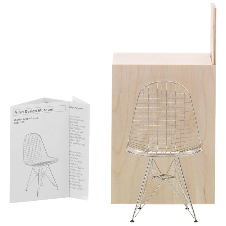 Vitra Miniature DKR "Wire Chair" by Charles and Ray Eames For Sale at