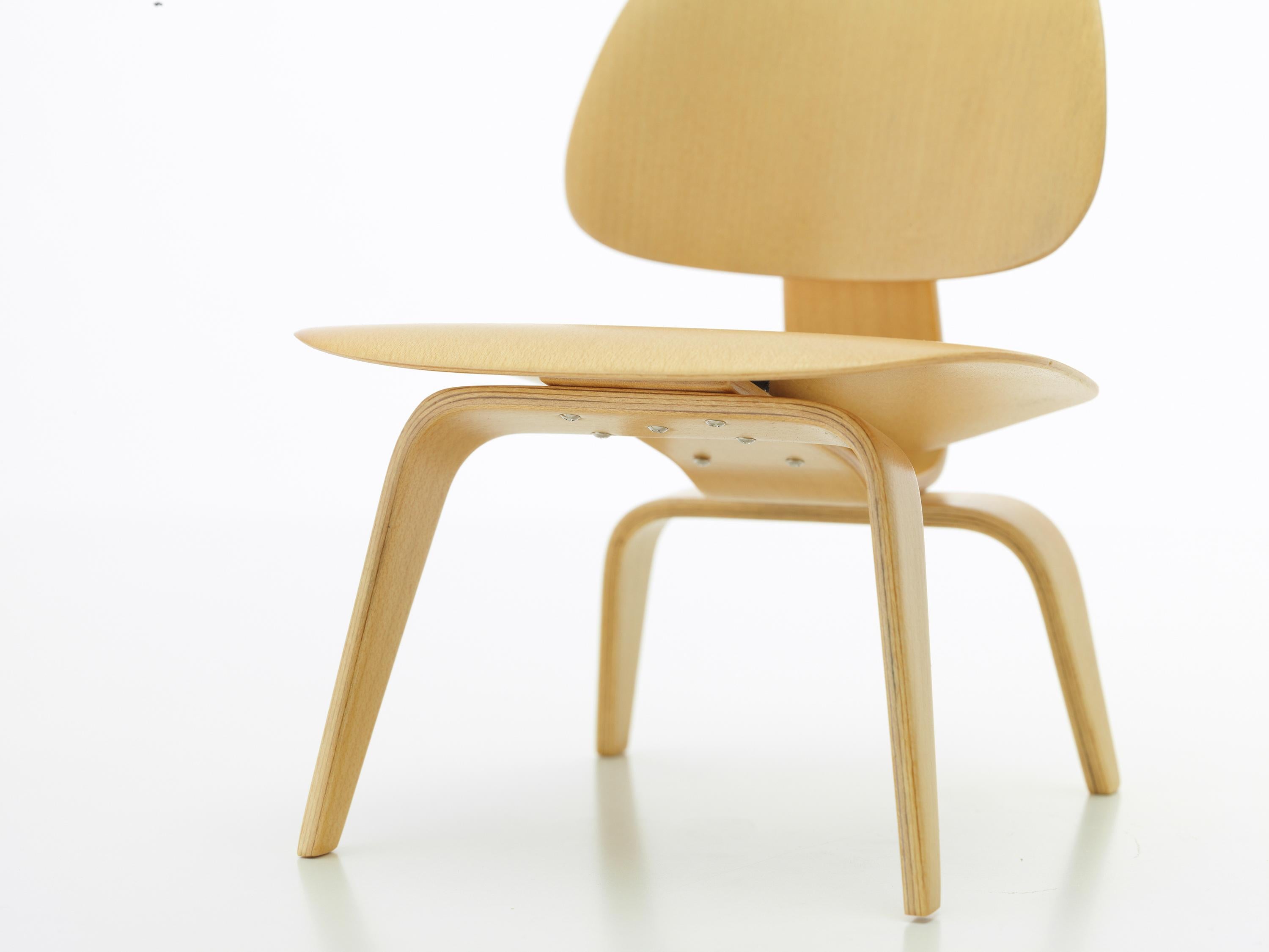 Modern Vitra Miniature LCW Chair in Natural by Charles & Ray Eames For Sale