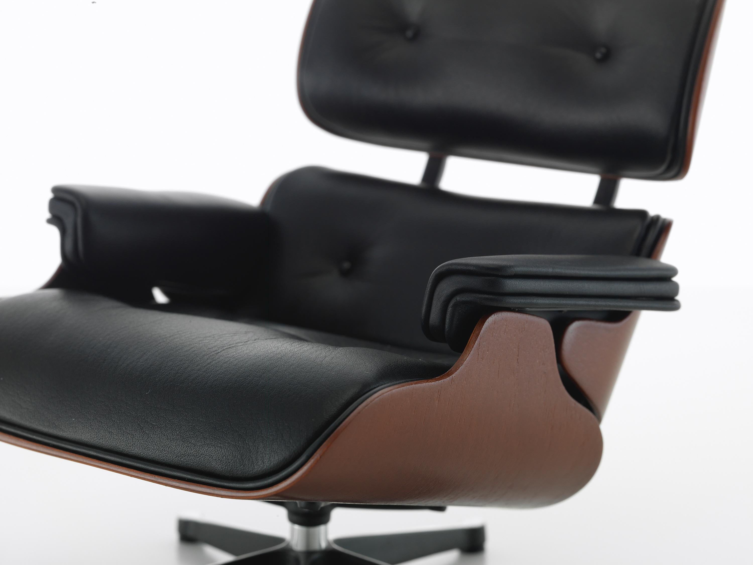 Modern Vitra Miniature Lounge Chair and Ottoman by Charles & Ray Eames For Sale