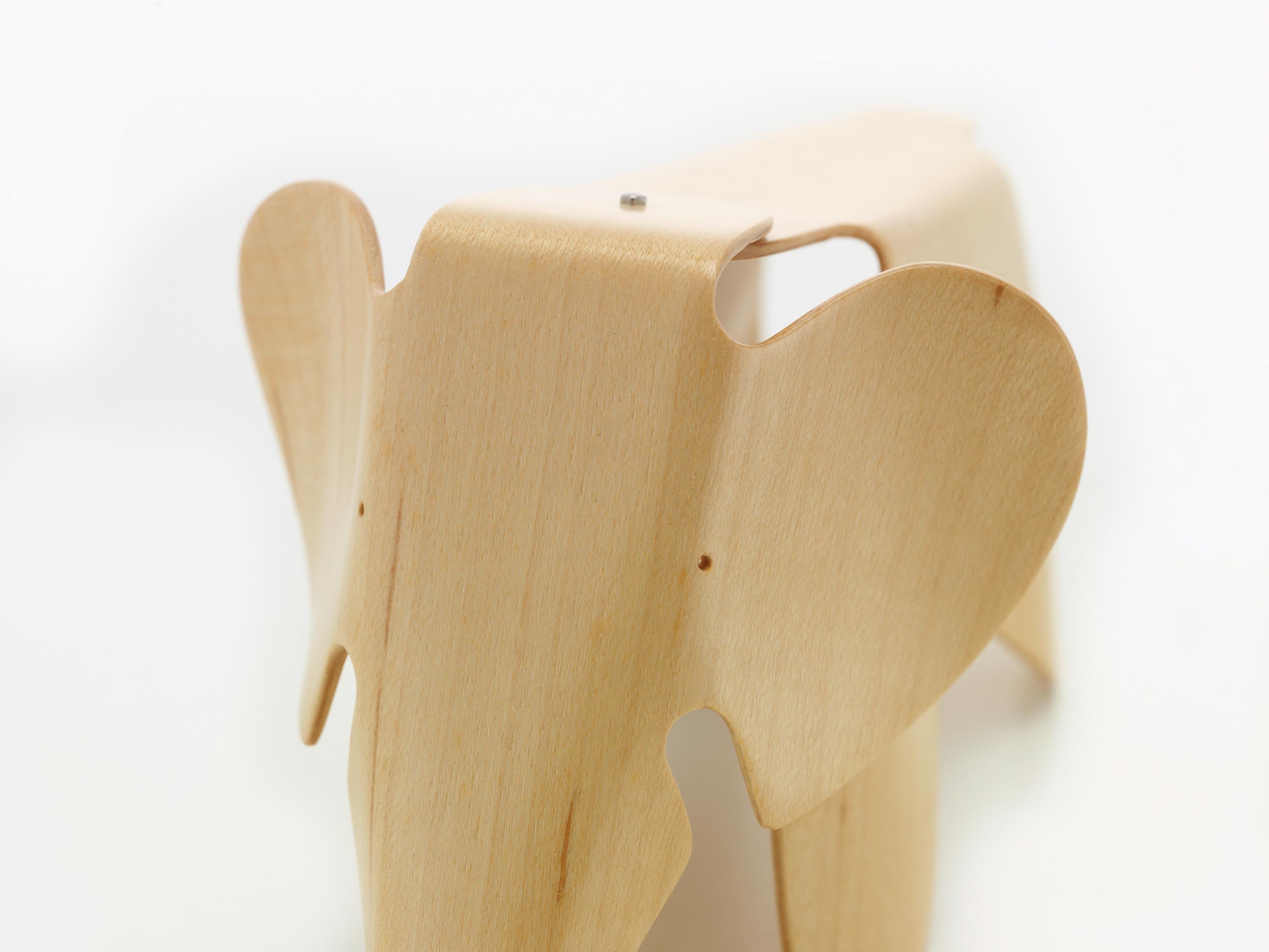These items are currently only available in the United States.

The plywood elephant holds a prominent place among the plywood pieces designed by the Eameses. In the early 1940s Charles and Ray Eames successfully developed an innovative method for