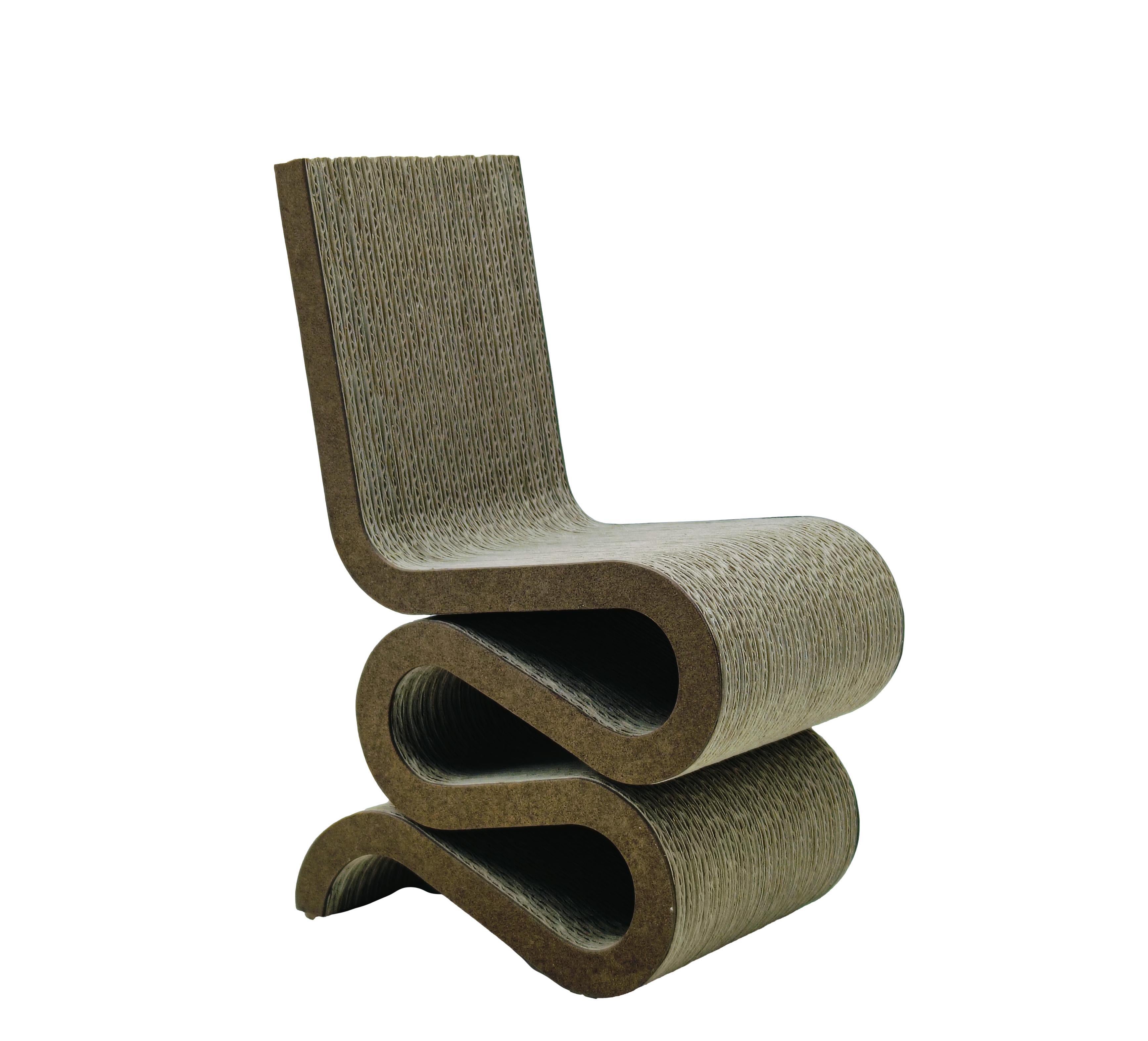 Vitra Miniaturstuhl 'Wiggle Side' von Frank Gehry, entworfen 1972 (Moderne der Mitte des Jahrhunderts)
