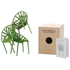 Vitra Miniature Vegetal Chairs in Green by Ronan & Erwan Bouroullec, Set of 3