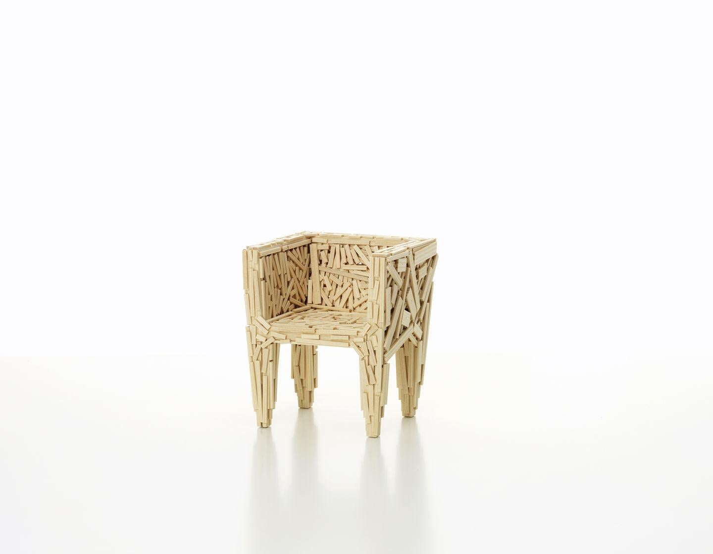 These items are only available in the United States.

The Favela armed chair is one of the most striking works by the Brazilian designers Fernando and Humberto Campana. According to a statement by the brothers, the architecture of the typical