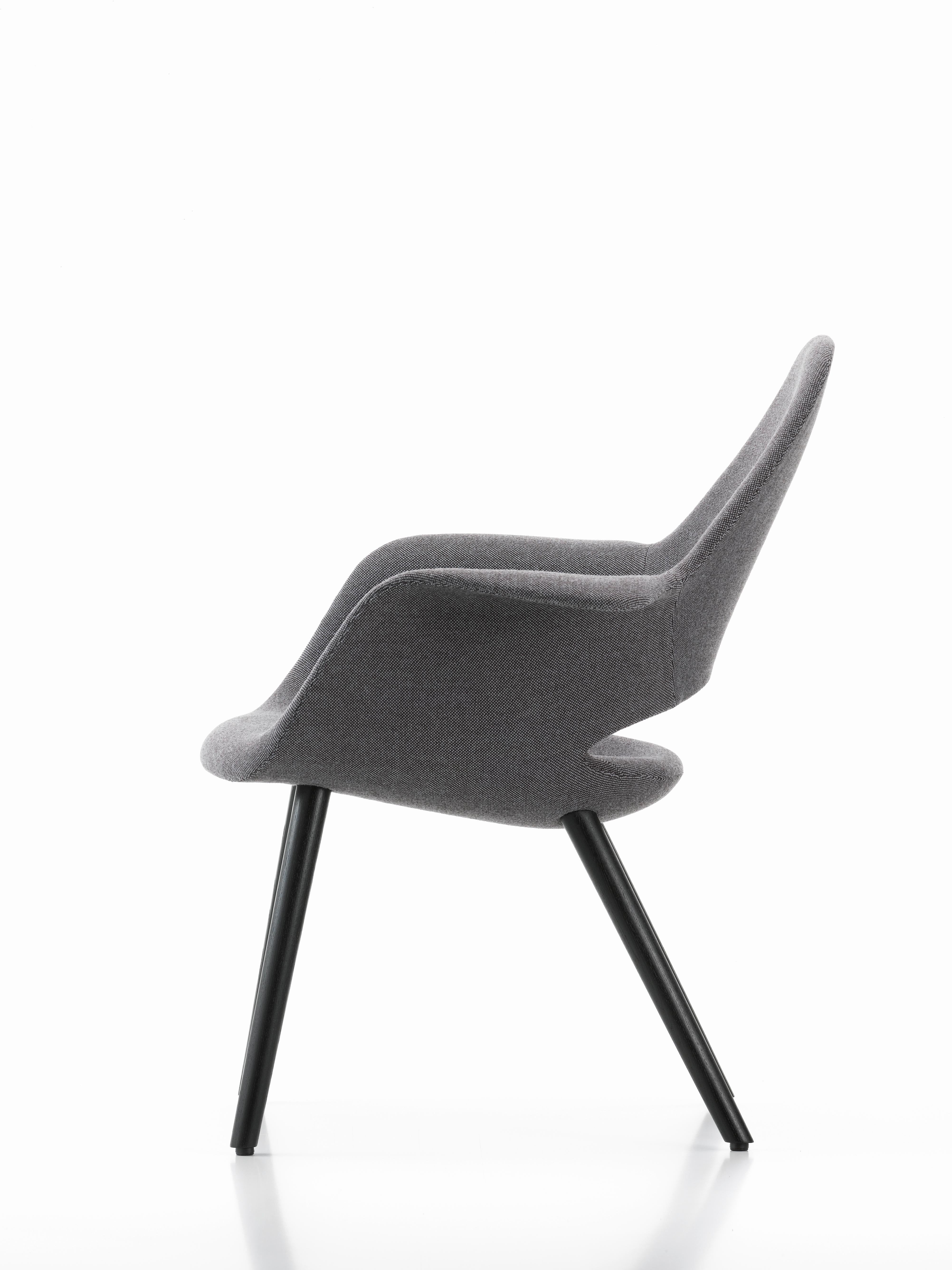 Vitra Organic Chair in Dark Blue & Ivory Hopsak by Charles Eames & Eero Saarinen (Moderne) im Angebot