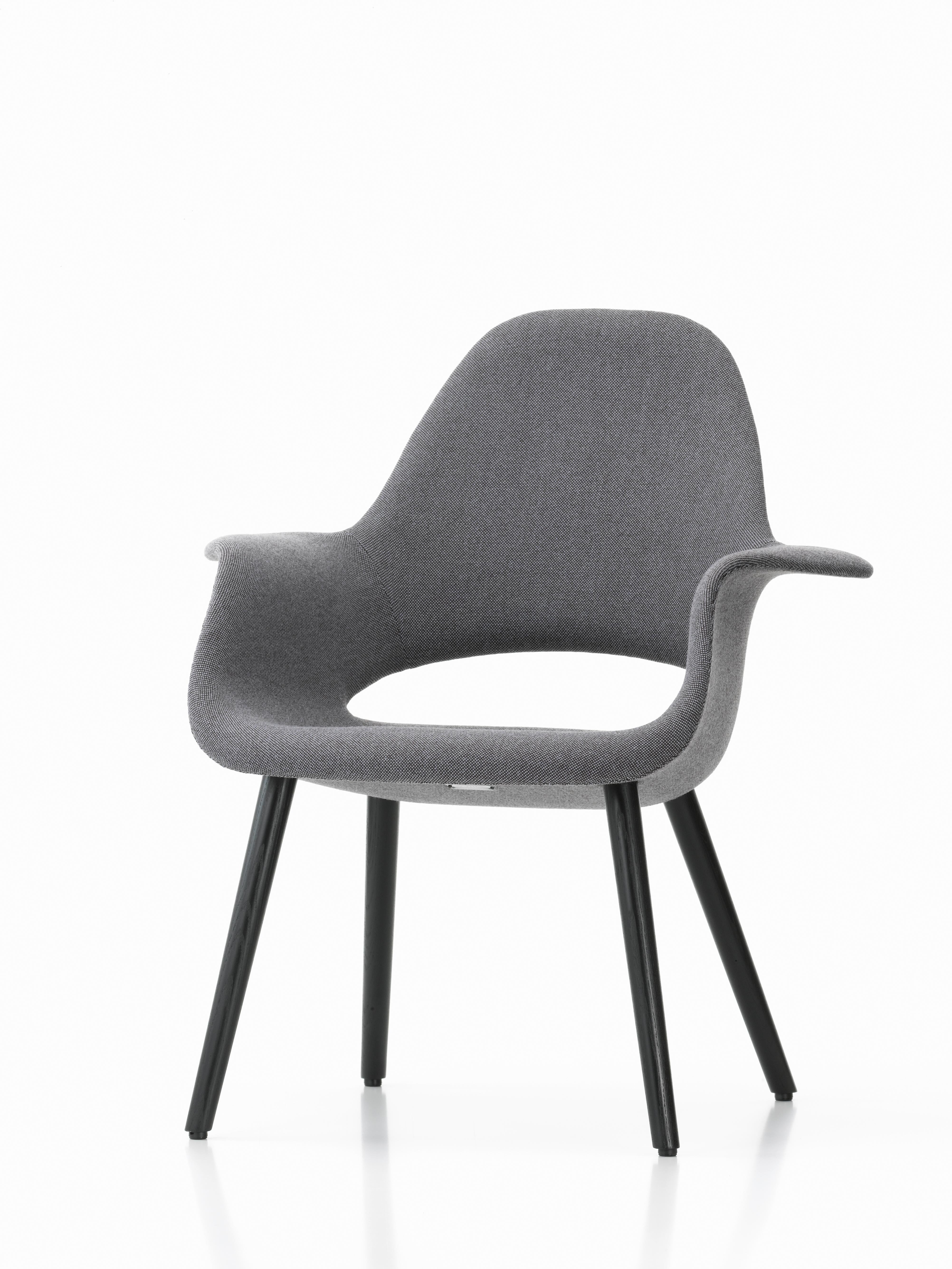 Vitra Organic Chair in Dark Blue & Ivory Hopsak by Charles Eames & Eero Saarinen (Schweizerisch) im Angebot